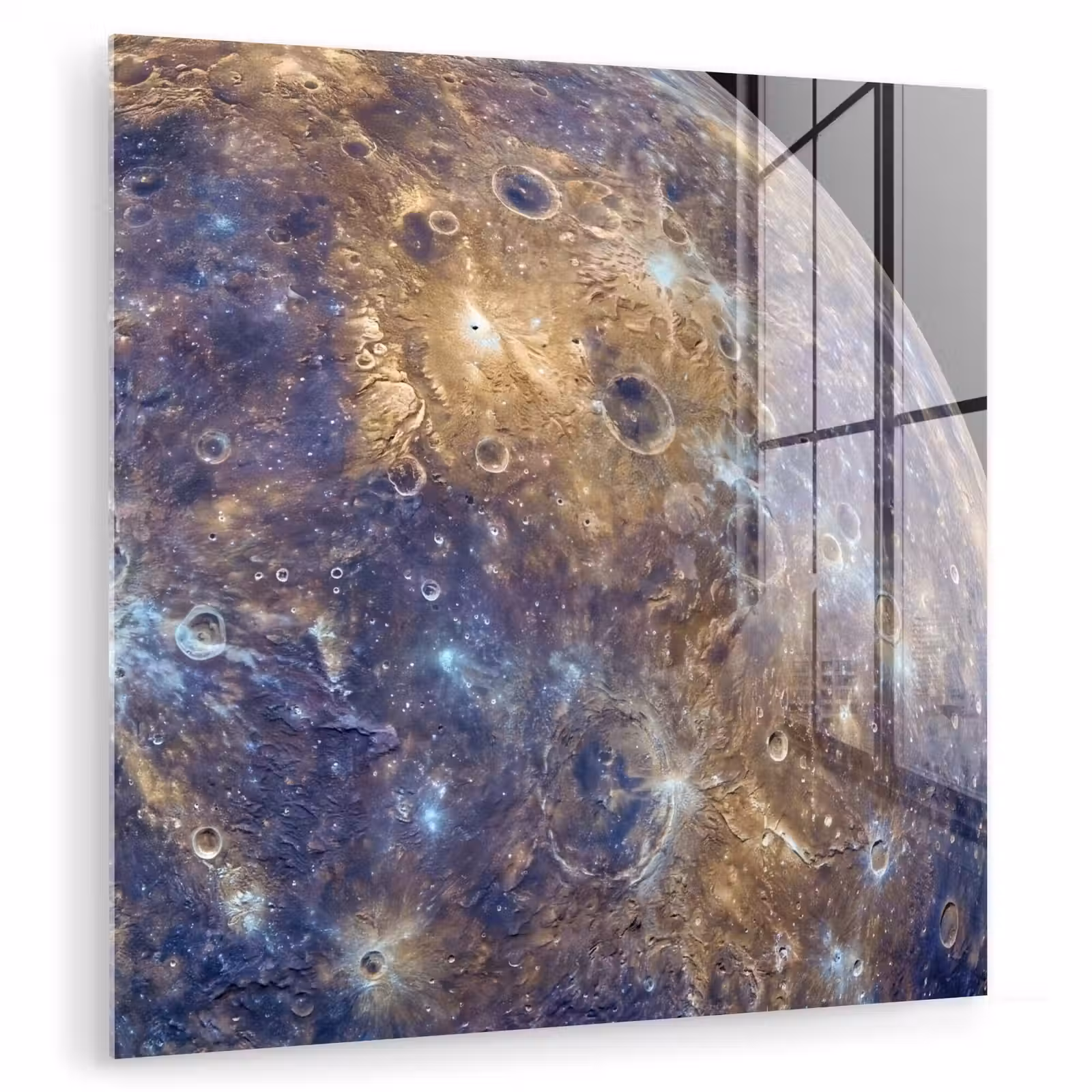 Glass Print - Planet - Craters - Space - Planeet - Kraters - Ruimte plexiglas 5mm klein