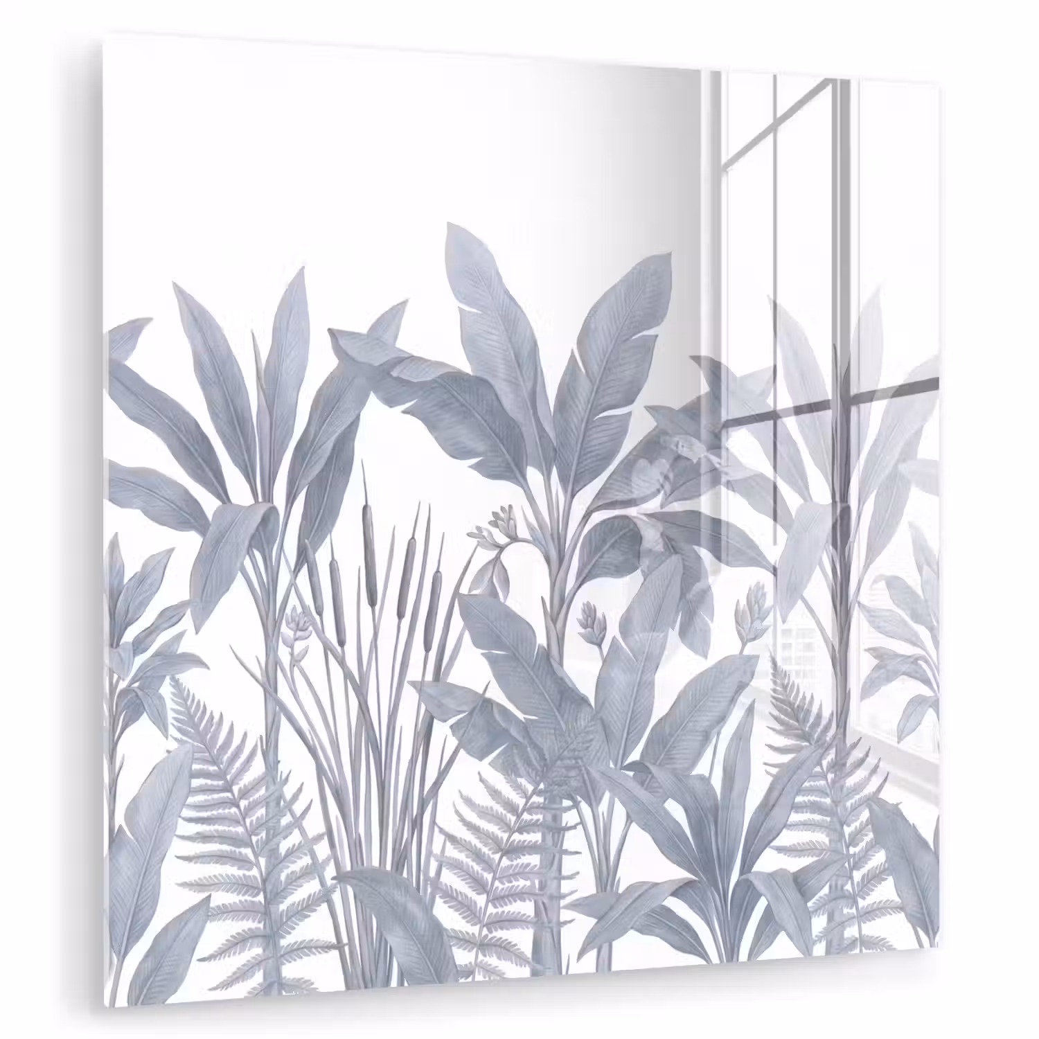 Planten - Bladeren - Natuur - Grijs plexiglas 5mm klein -zzzproduct_nieuw