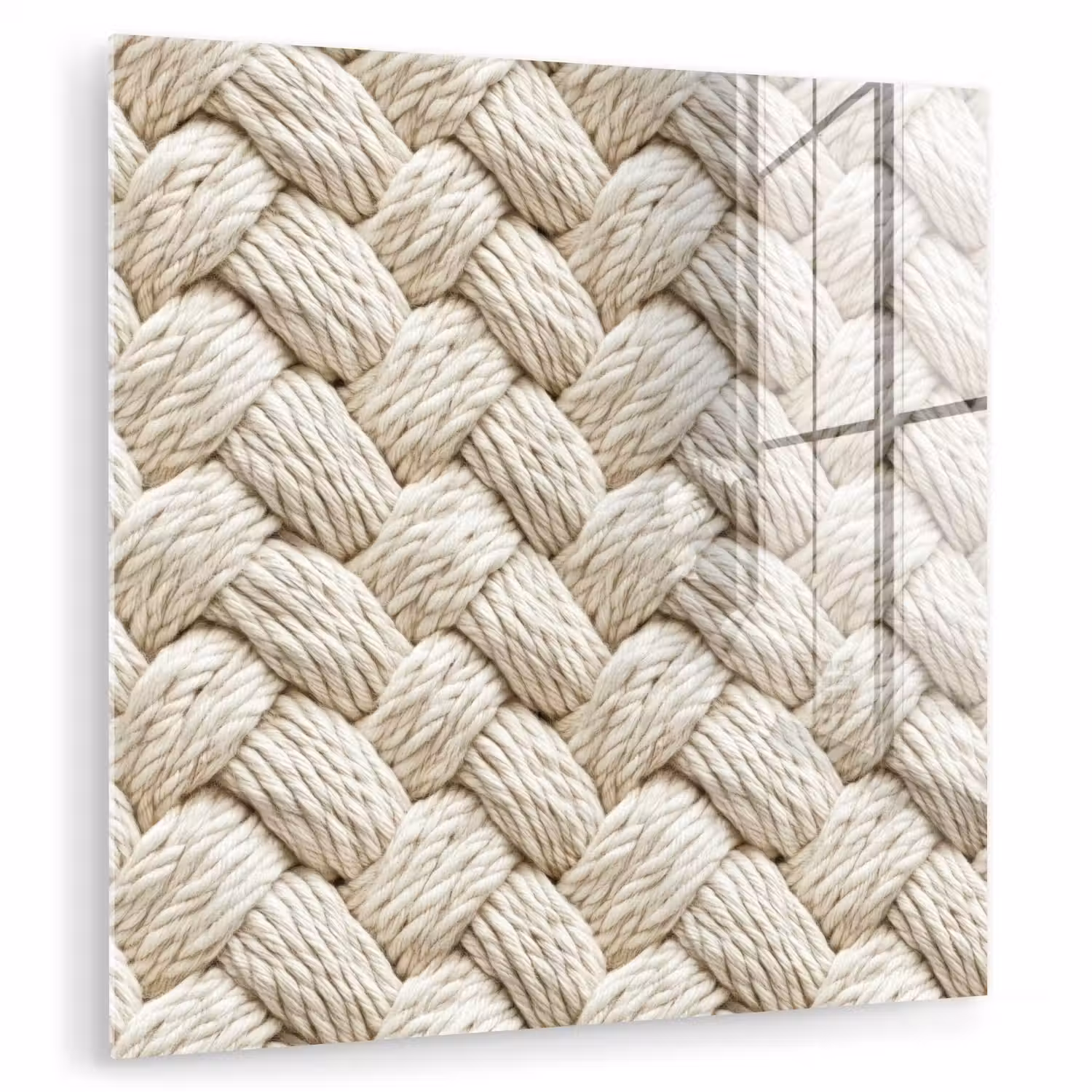 Touw - Gebreid - Beige plexiglas 5mm klein 11 -zzzproduct_nieuw