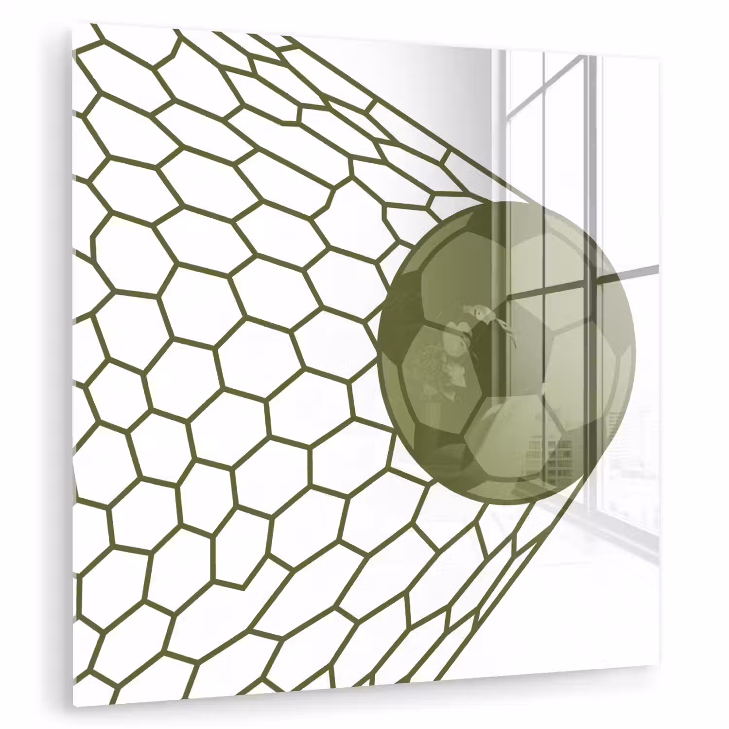 Voetbal - Goal - Sport - Groen plexiglas 5mm klein -zzzproduct_nieuw