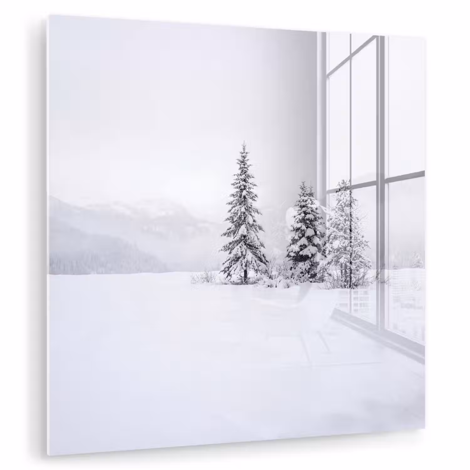 Fijnsparren - Sneeuw - Winter - Landschap - Stilte plexiglas 5mm klein -zzzproduct_nieuw