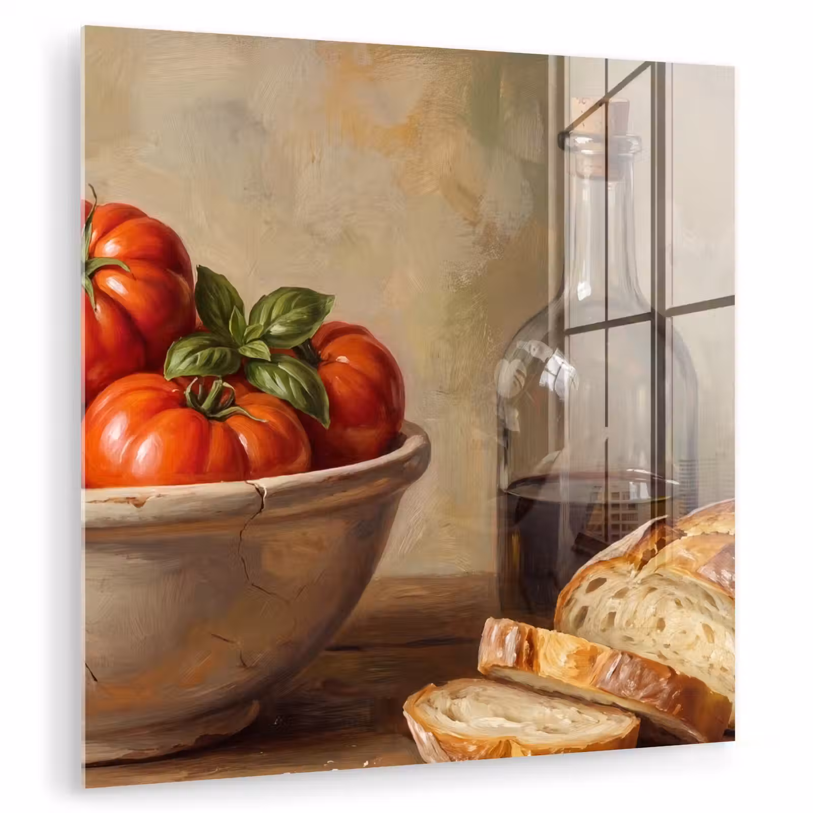 Glass Print - Tomatoes - Bowl - Food - Tomaten - Kom - Eten plexiglas 5mm klein