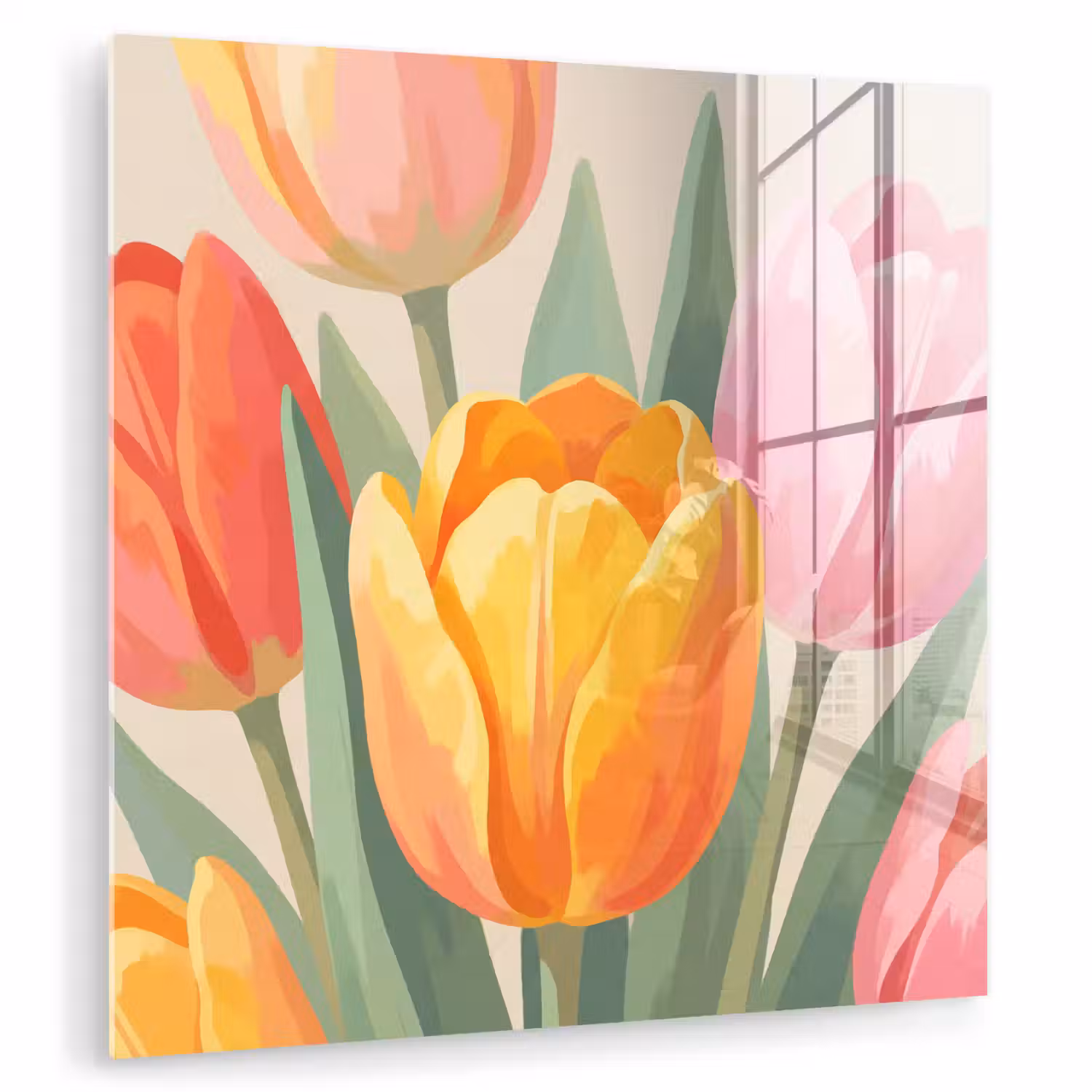 Tulpen - Abstract - Kleurrijk plexiglas 5mm klein -zzzproduct_nieuw
