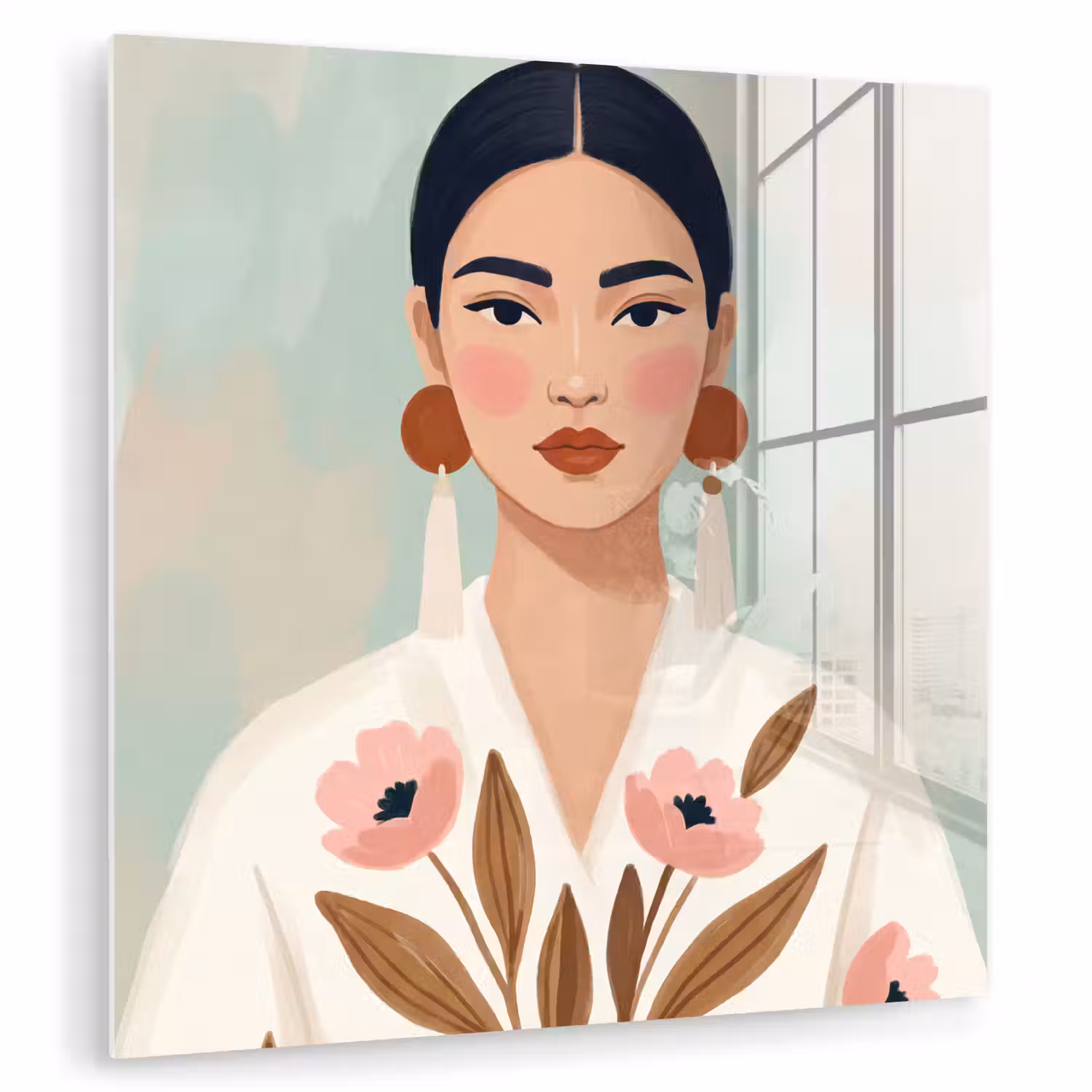 Vrouw - Kimono - Pastel plexiglas 5mm klein -zzzproduct_nieuw
