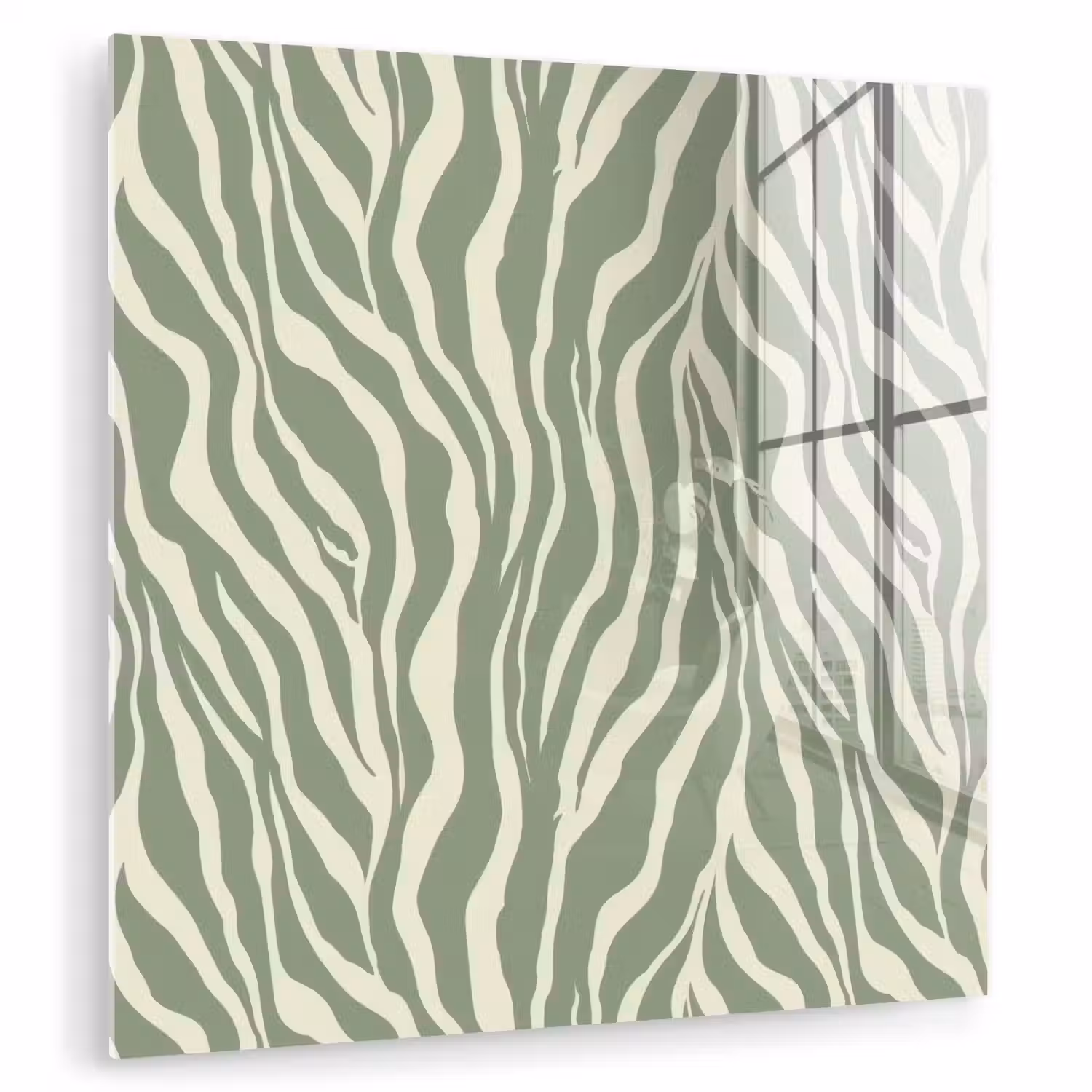 Zebra - Motief - Groen plexiglas 5mm klein 11 -zzzproduct_nieuw