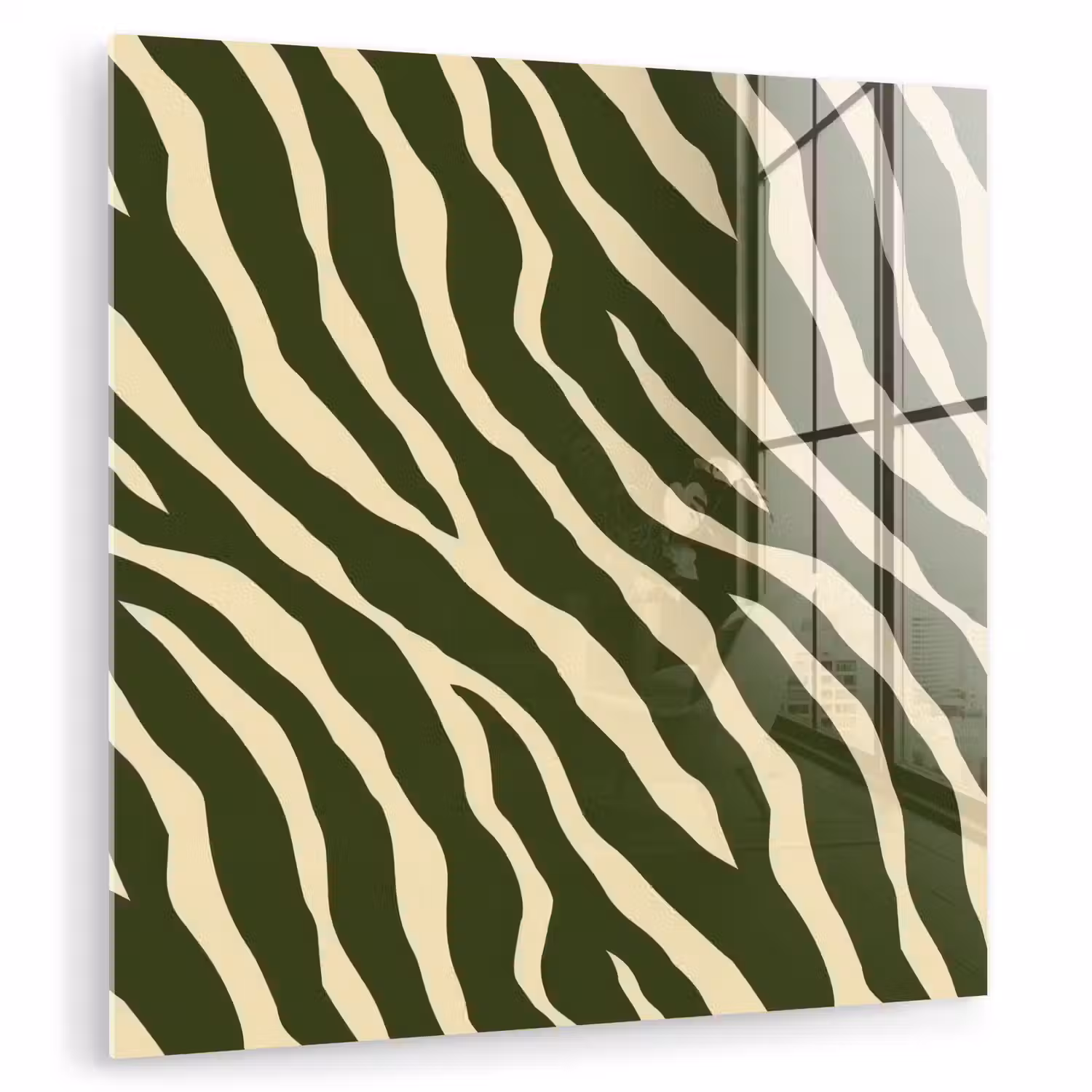 Zebra - Patroon - Groen plexiglas 5mm klein 11 -zzzproduct_nieuw