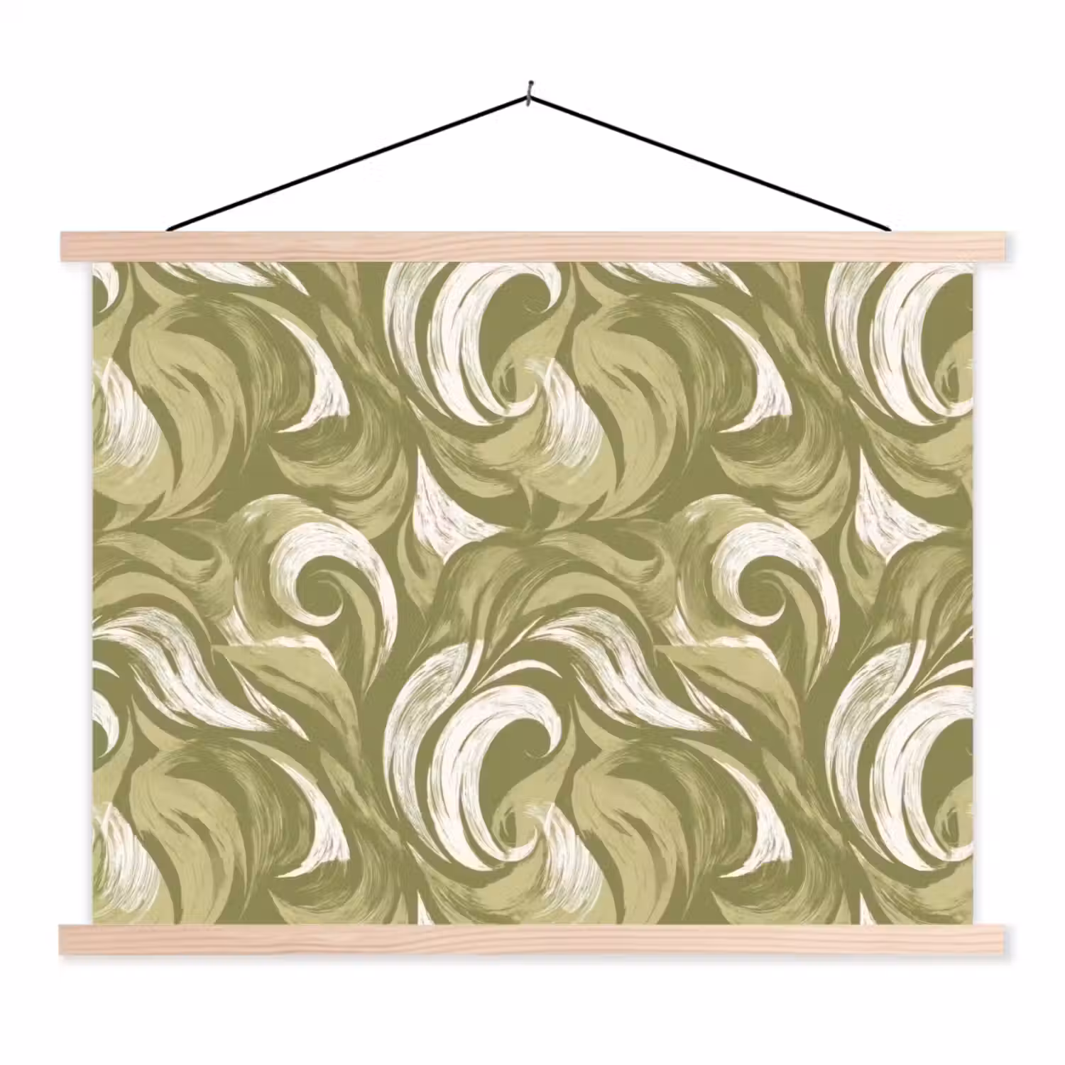 Abstract - Textuur - Groen textielposter latten blank klein 122 -3d