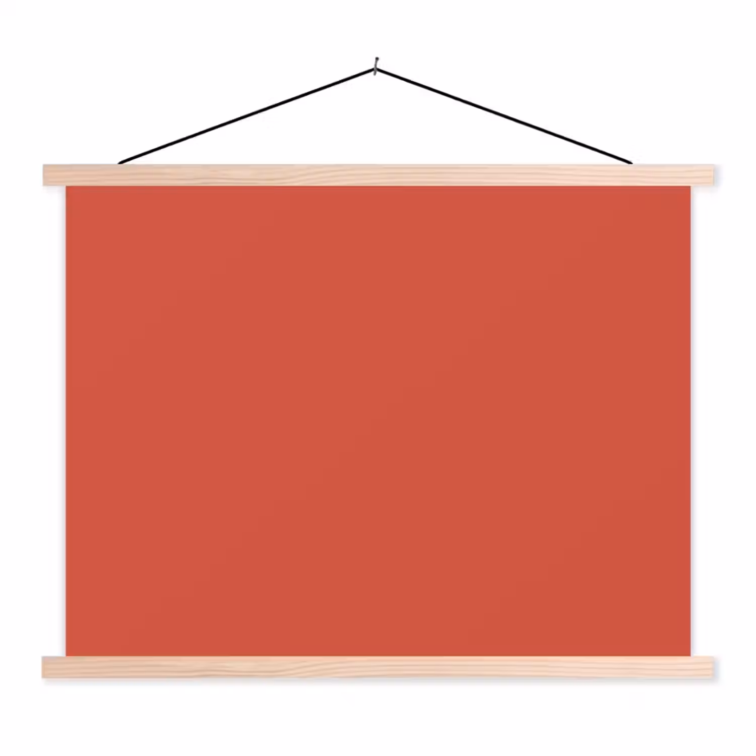 Brick - Red - Rood textielposter latten blank klein 122 -3d