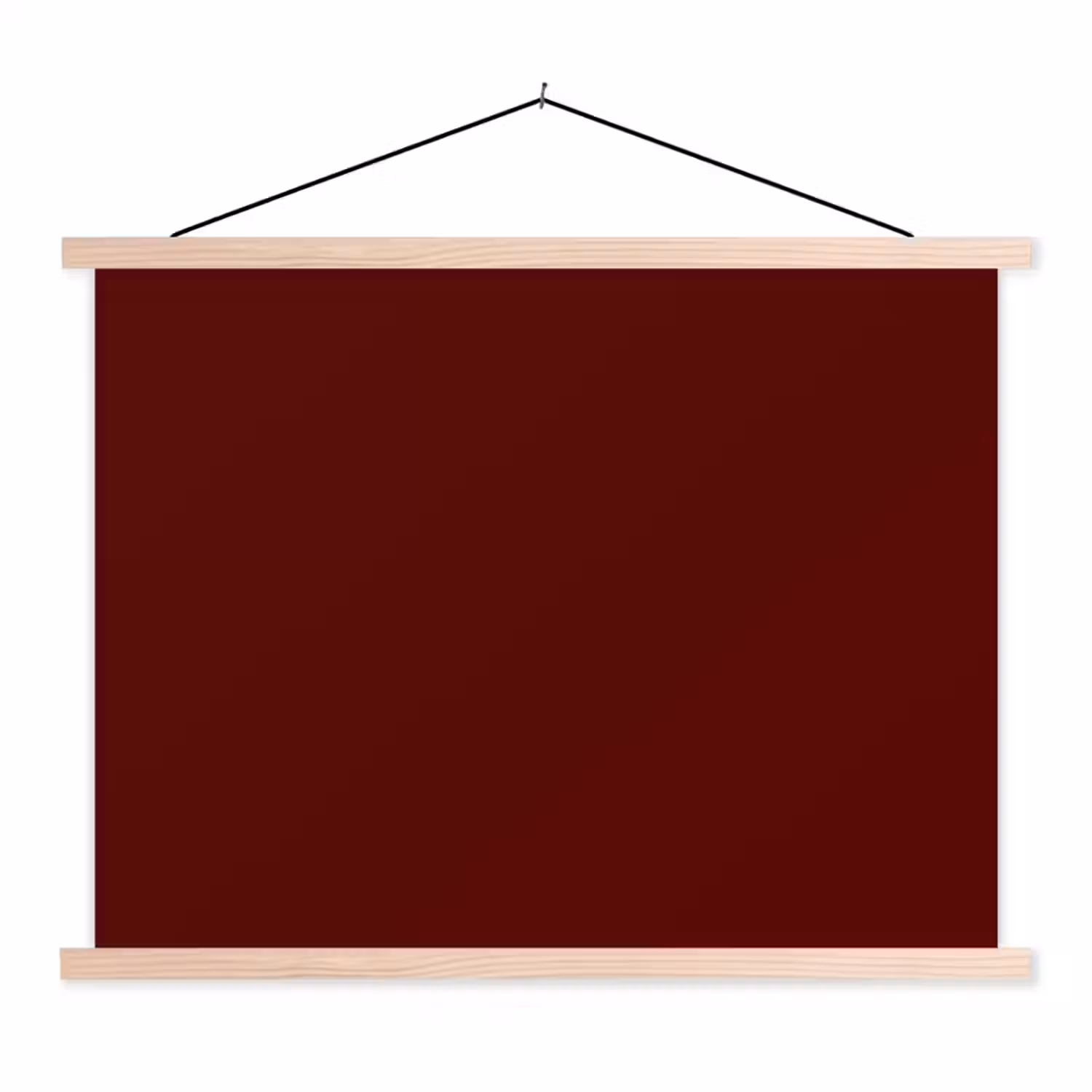 Burnt - Mahogany - Rood textielposter latten blank klein 122 -3d