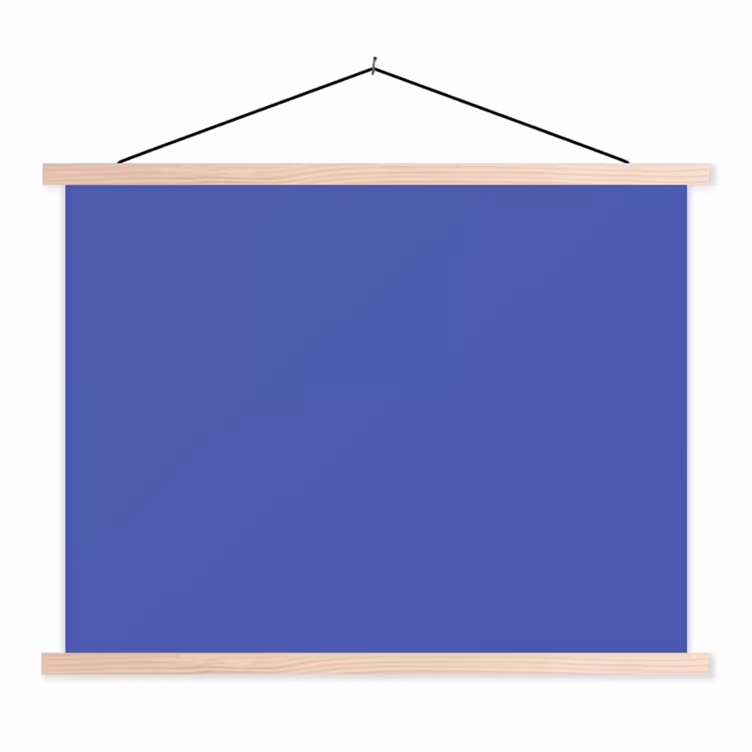 Chinese - Blue - Blauw textielposter latten blank klein 122 -3d