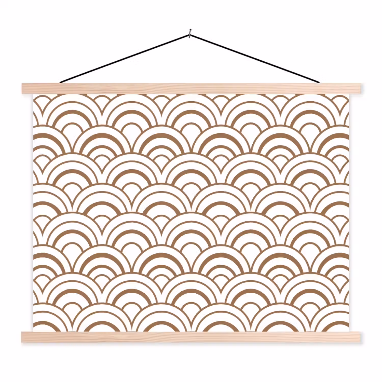 Klassiek - Motief - Terracotta textielposter latten blank klein 122 -3d