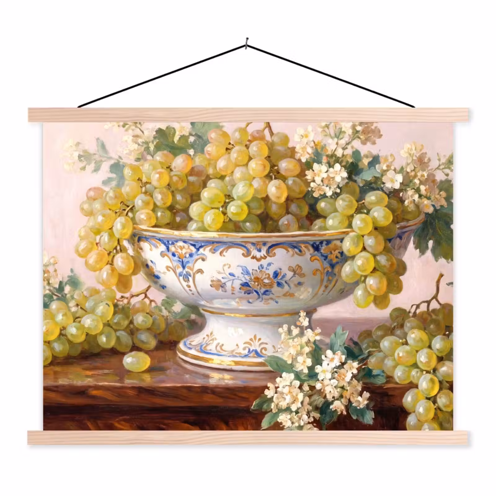 Hanging Poster - Fruit - Still Life - Classic - Fruit - Stilleven - Klassiek textielposter latten blank klein