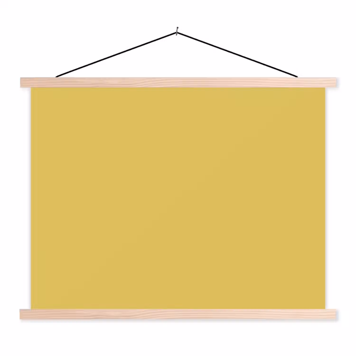 Golden - Victory - Geel textielposter latten blank klein 122 -3d