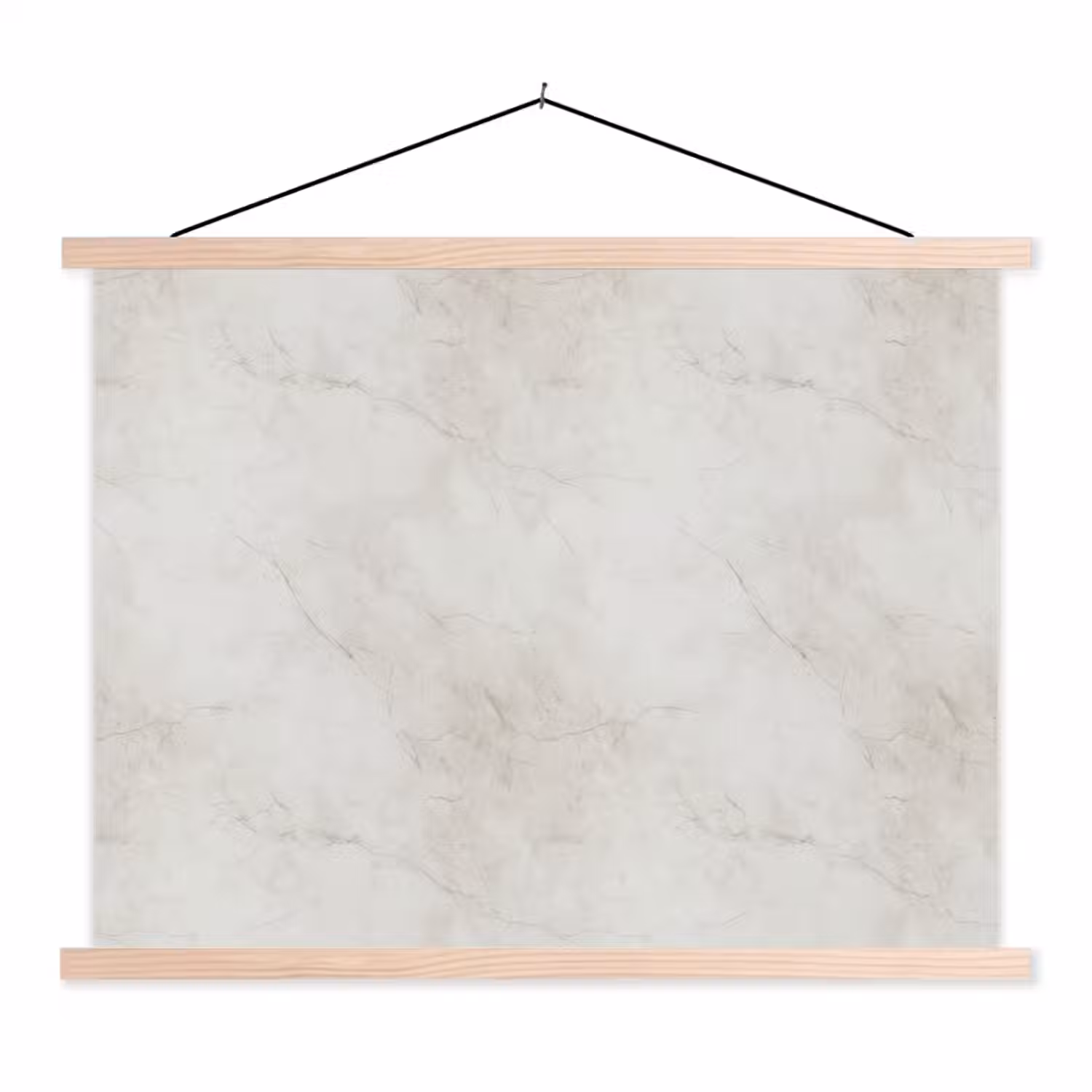 Grijs - Marmer - Aders textielposter latten blank klein 122 -3d