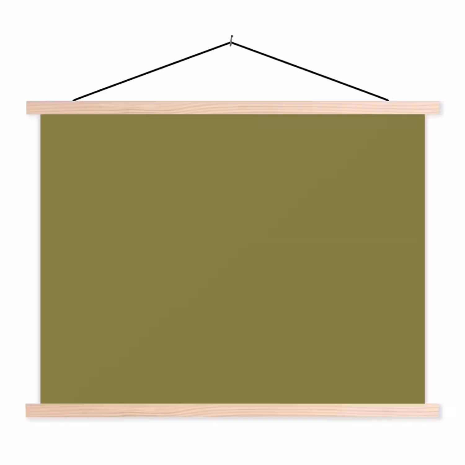 Juniper - Groen - Organisch textielposter latten blank klein 122 -3d