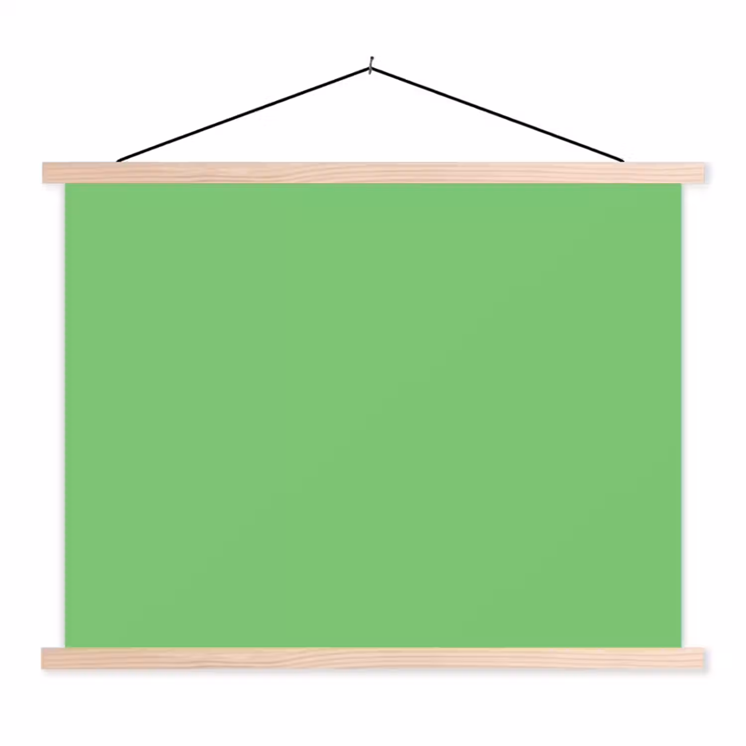 Meadow - Green - Groen textielposter latten blank klein 122 -3d