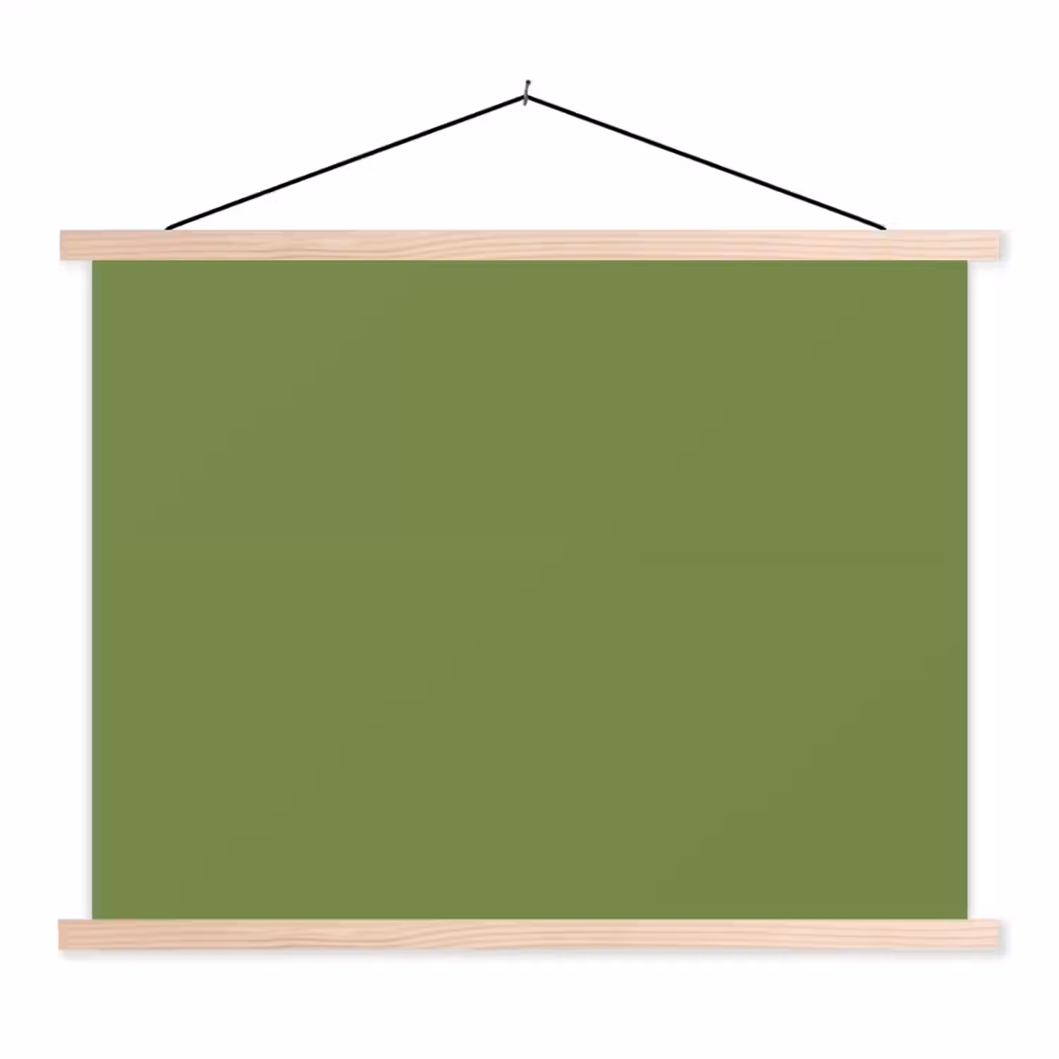 Moss - Green - Groen textielposter latten blank klein 122 -3d