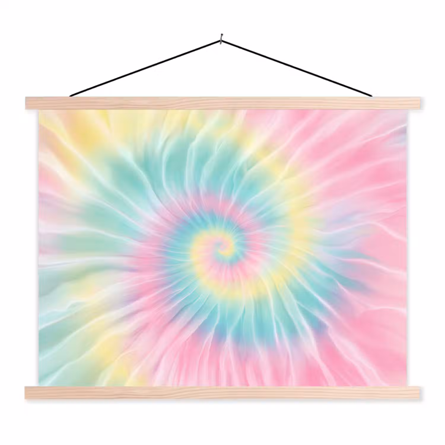 Pasteltinten - Tie dye - Roze textielposter latten blank klein -3d
