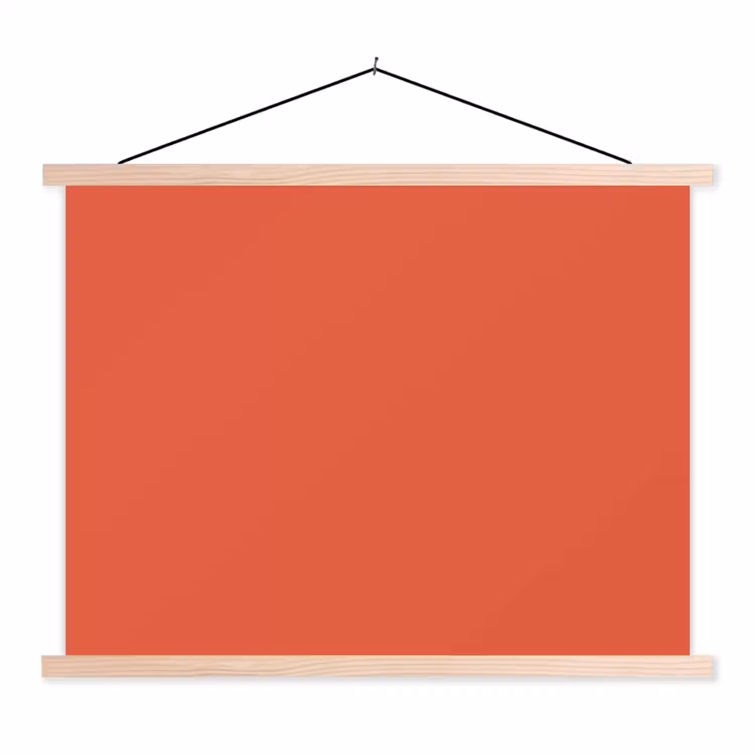 Rustic - Clay - Oranje textielposter latten blank klein 122 -3d