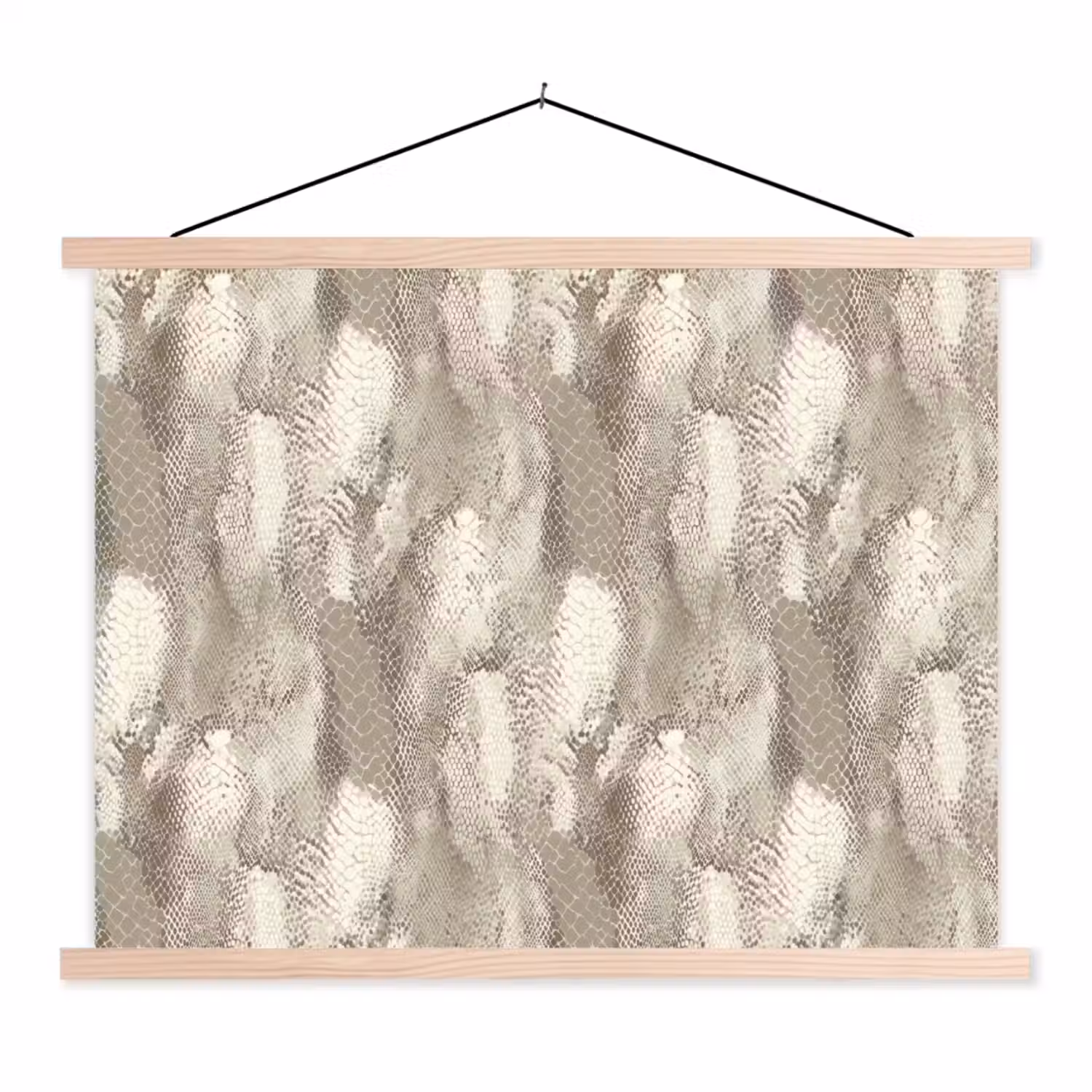 Slang - Textuur - Zand textielposter latten blank klein 122 -3d