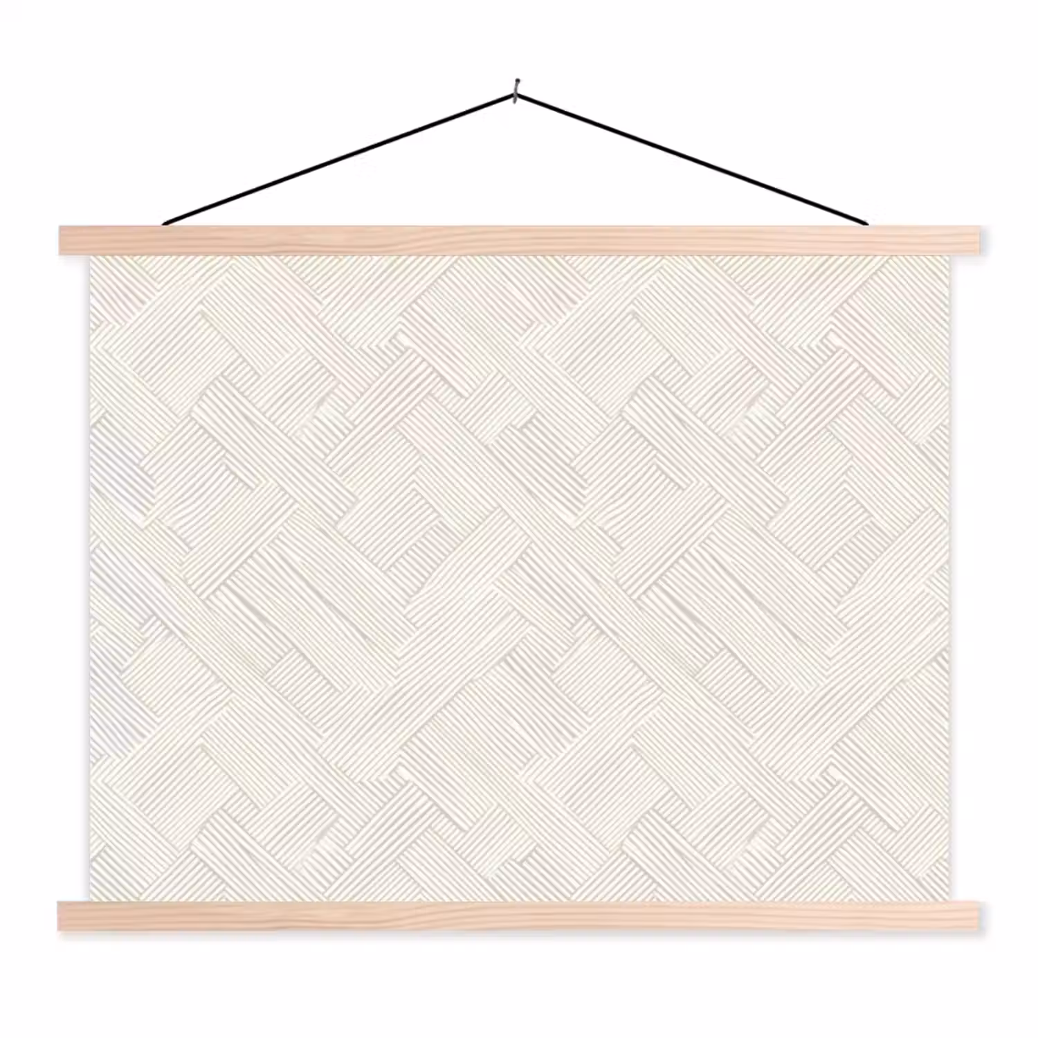 Textuur - Abstract - Beige textielposter latten blank klein 122 -3d