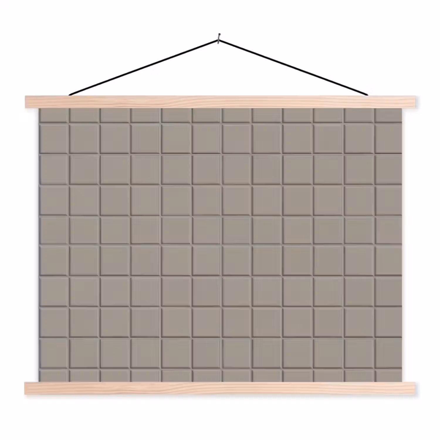 Tegel - Patroon Kiezel - Grijs textielposter latten blank klein 122 -3d
