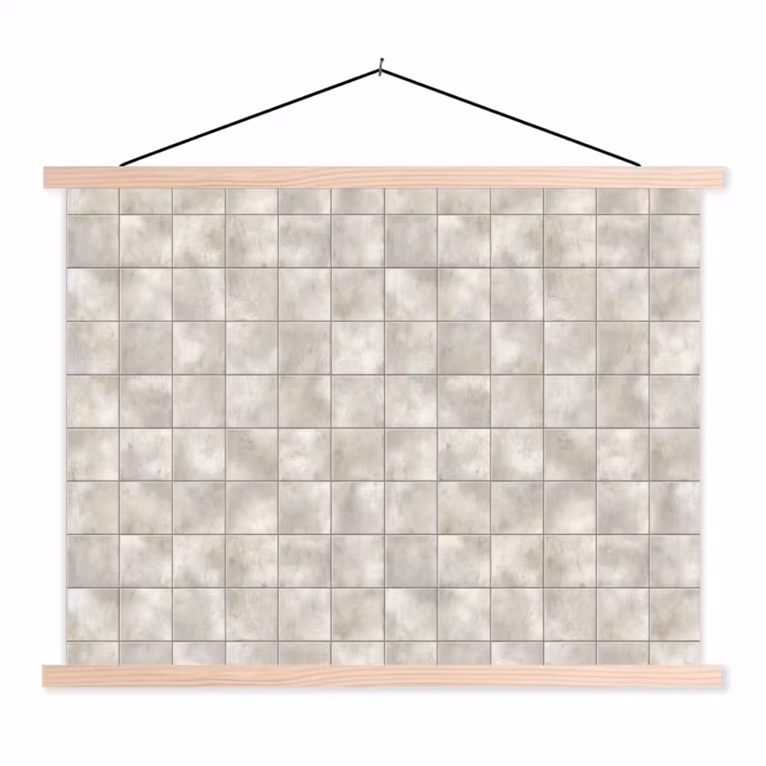 Tegels - Natuurlijk - Grijs textielposter latten blank klein 122 -3d