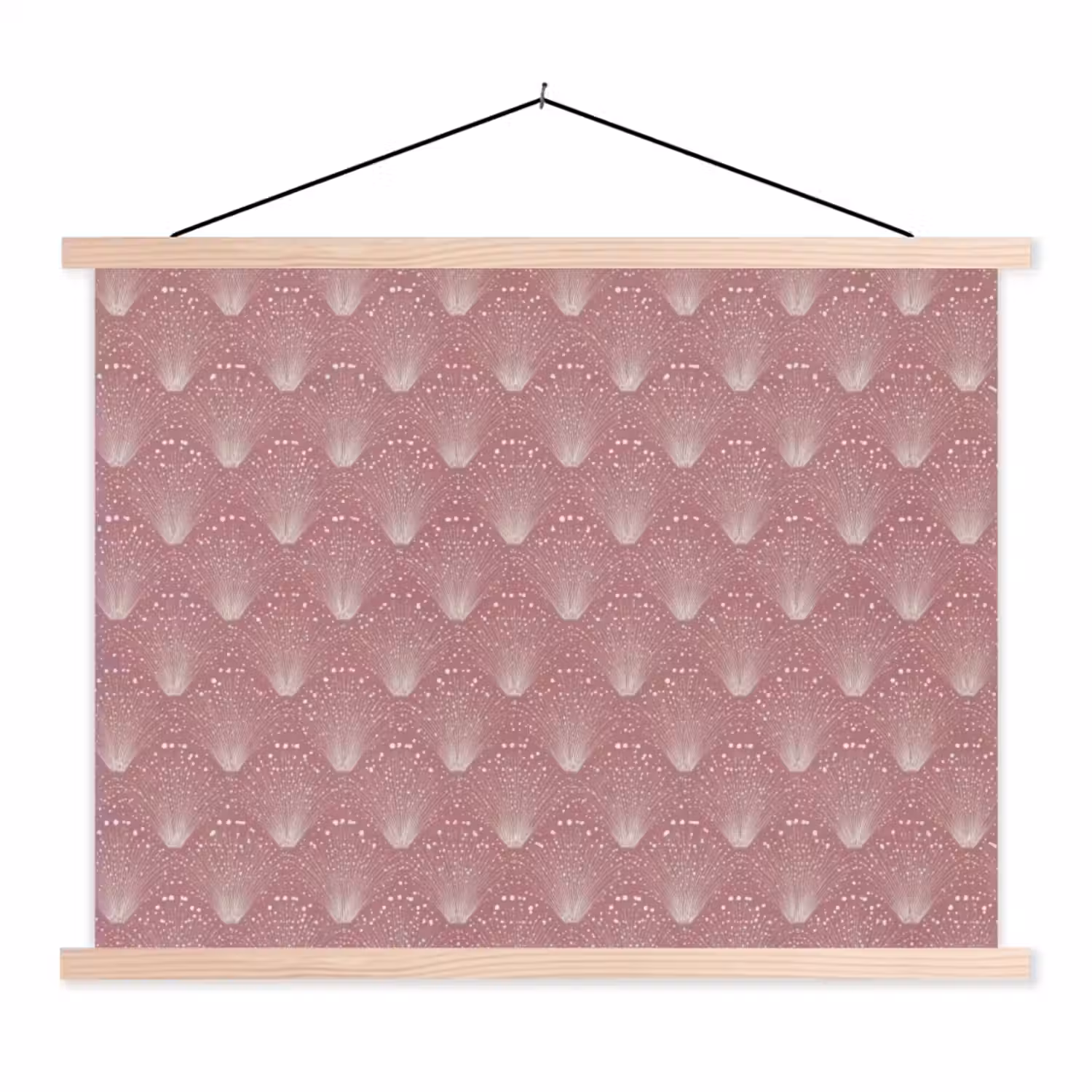 Trendy - Patroon - Roze textielposter latten blank klein 122 -3d