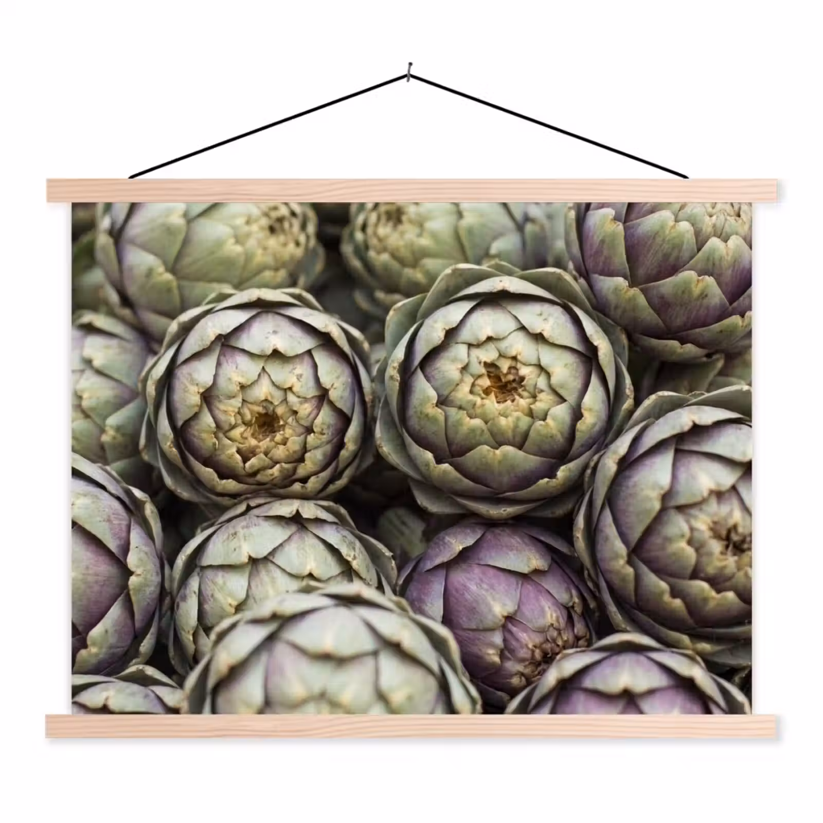 Hanging Poster - Vegetables - Fresh - Food - Groenten - Vers - Eten textielposter latten blank klein