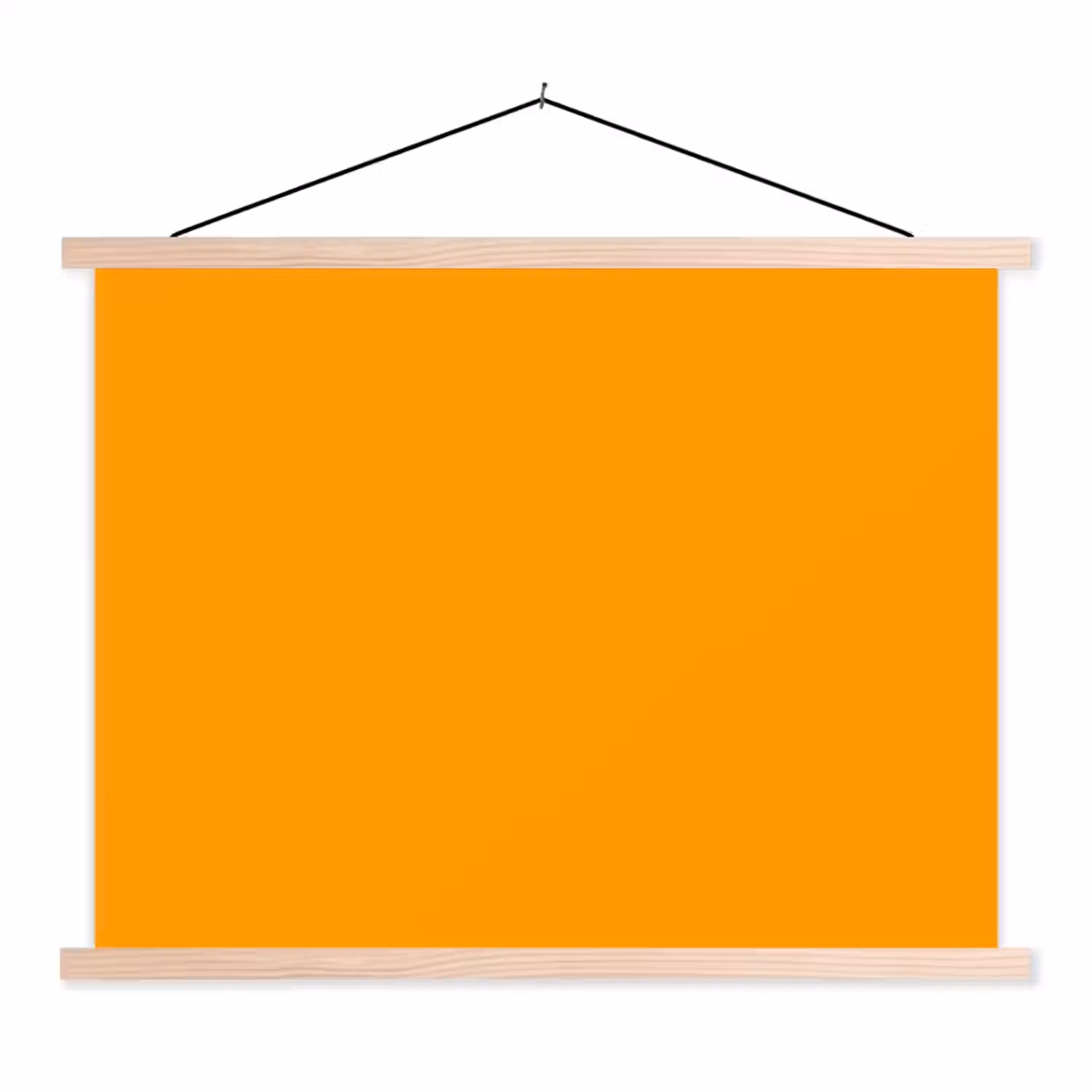Warm - Ochre - Oranje textielposter latten blank klein 122 -3d