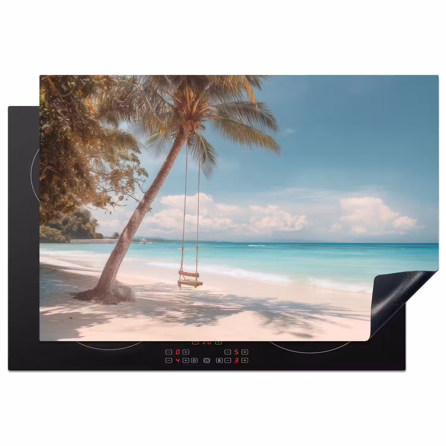 Palmboom - Schommel - Strand - Lucht Inductie beschermer vinyl 3mm klein -3d
