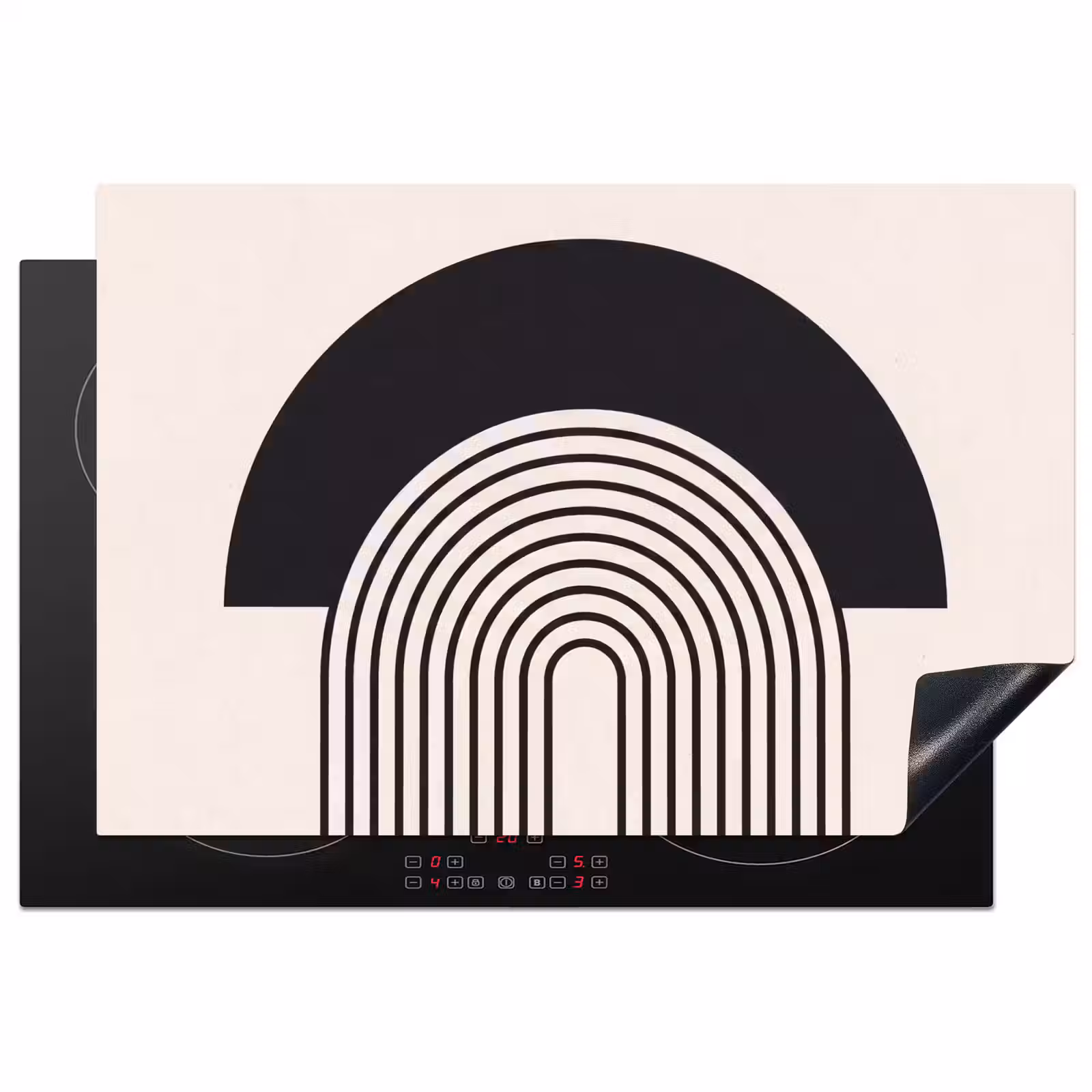Induction Hob Cover - Abstract - Arch - Modern - Abstract - Boog - Modern Inductie beschermer vinyl 3mm klein