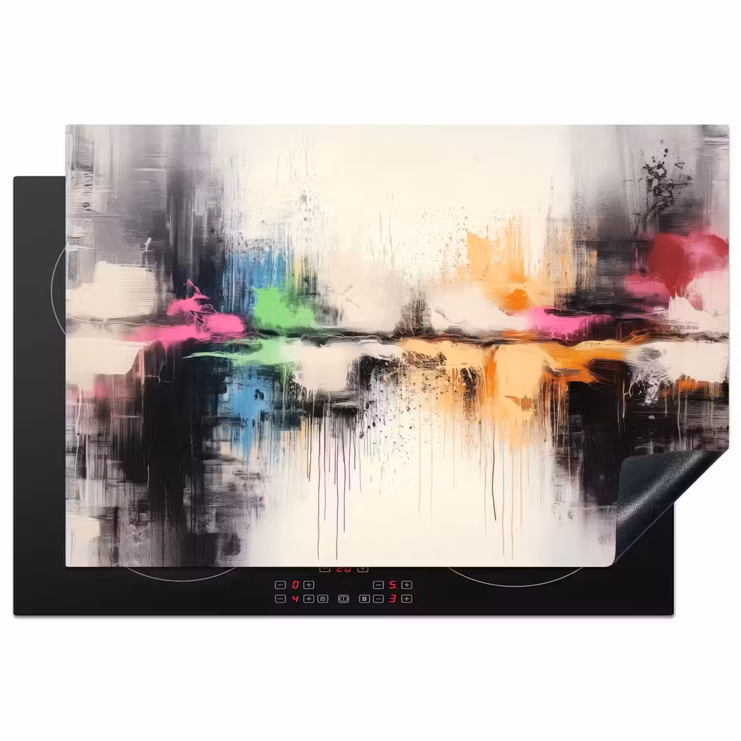 Abstract - Kleurexplosie - Landschap Inductie beschermer vinyl 3mm klein -3d