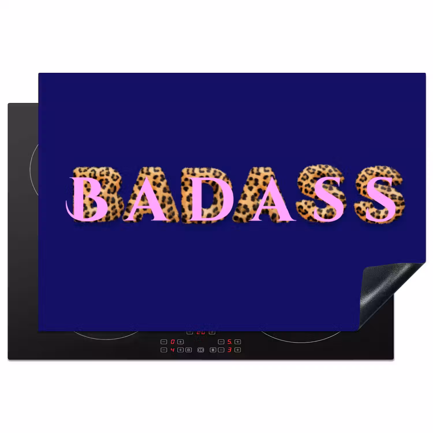 Badass - Panterpint - Schaduw - Roze Inductie beschermer vinyl 3mm klein -3d