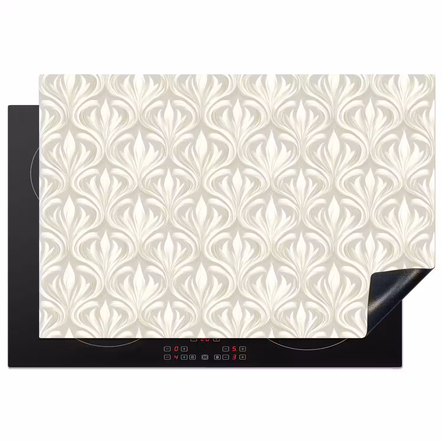 Barok - Patroon - Beige Inductie beschermer vinyl 3mm klein 276 -3d