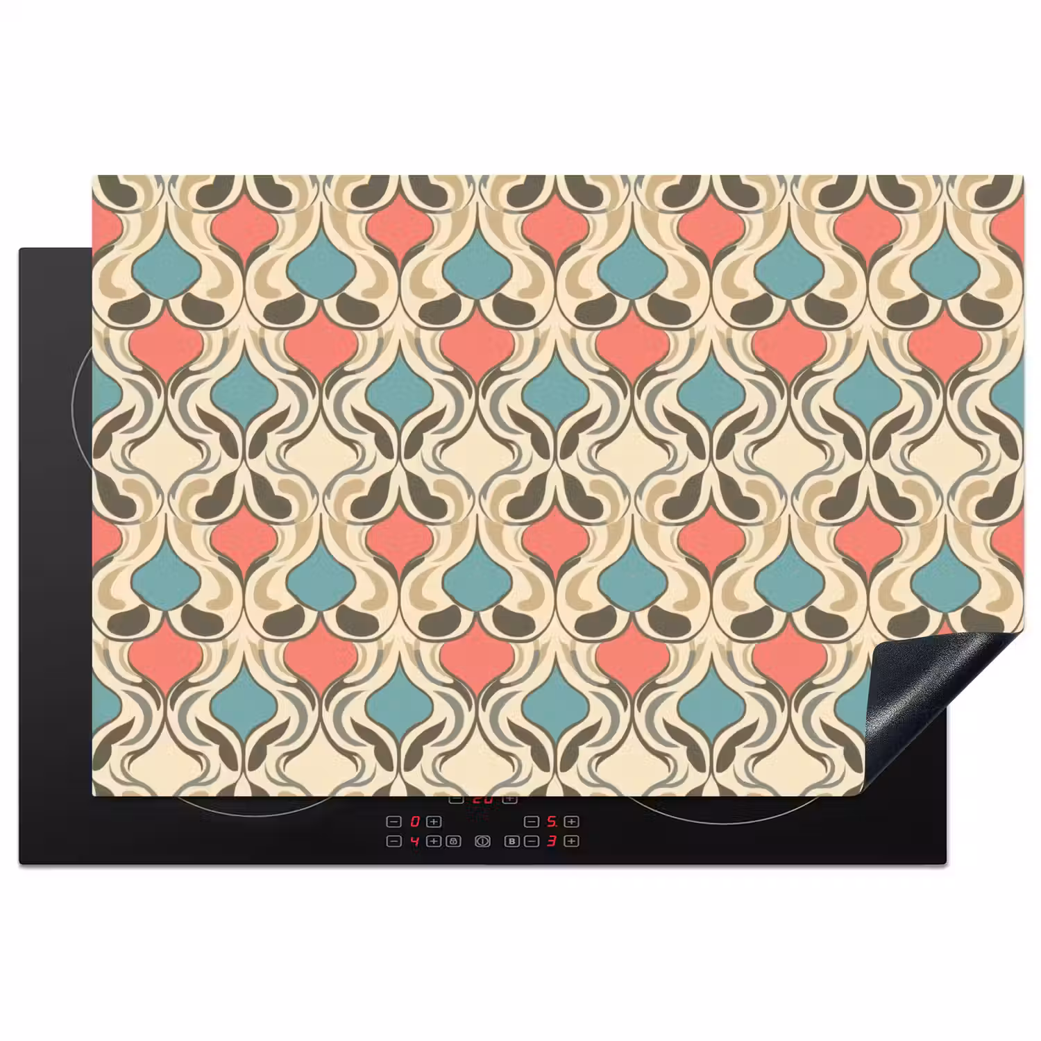 Barok - Retro - Kleurrijk Inductie beschermer vinyl 3mm klein 276 -3d