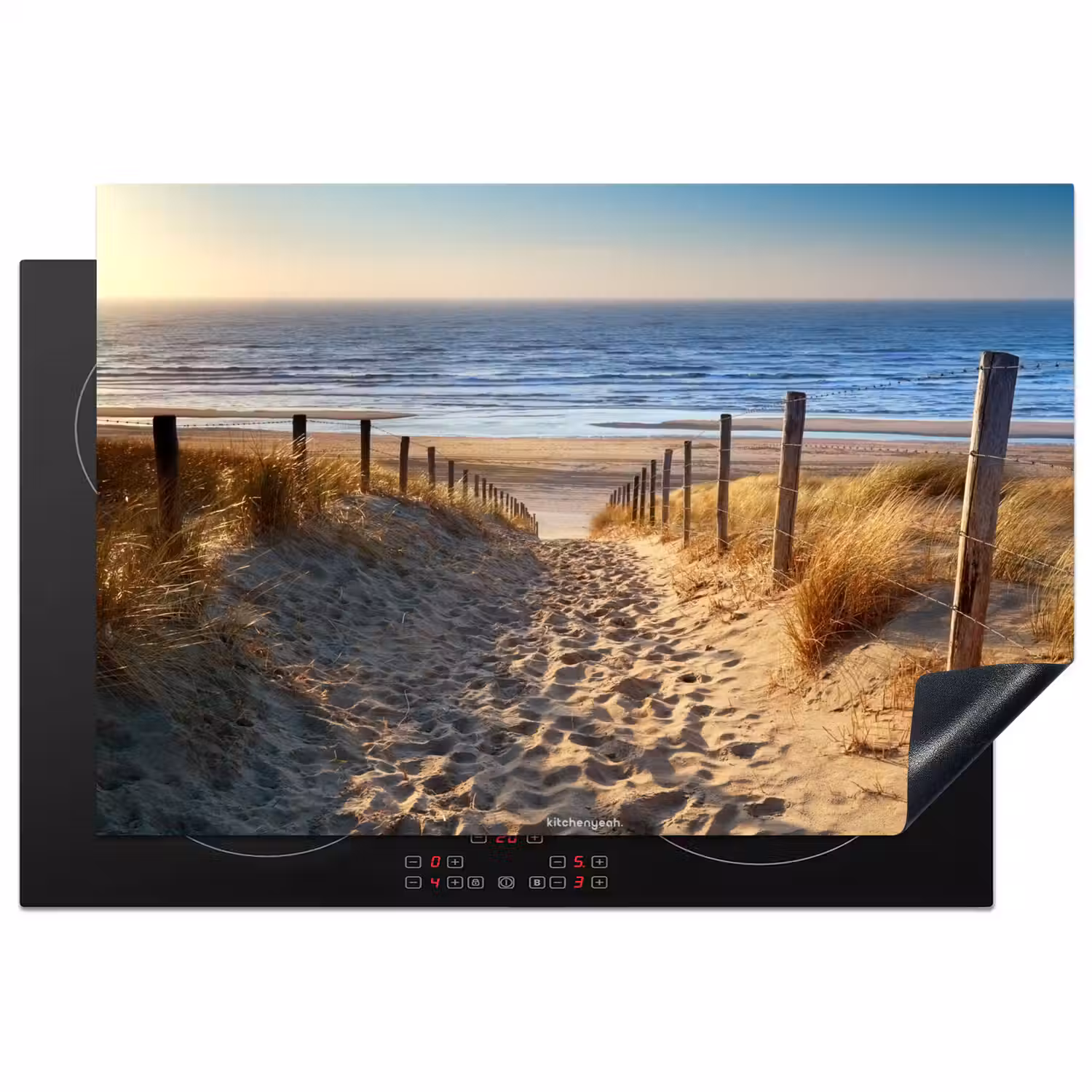 Strand - Natuur Inductie beschermer vinyl 3mm klein -3d