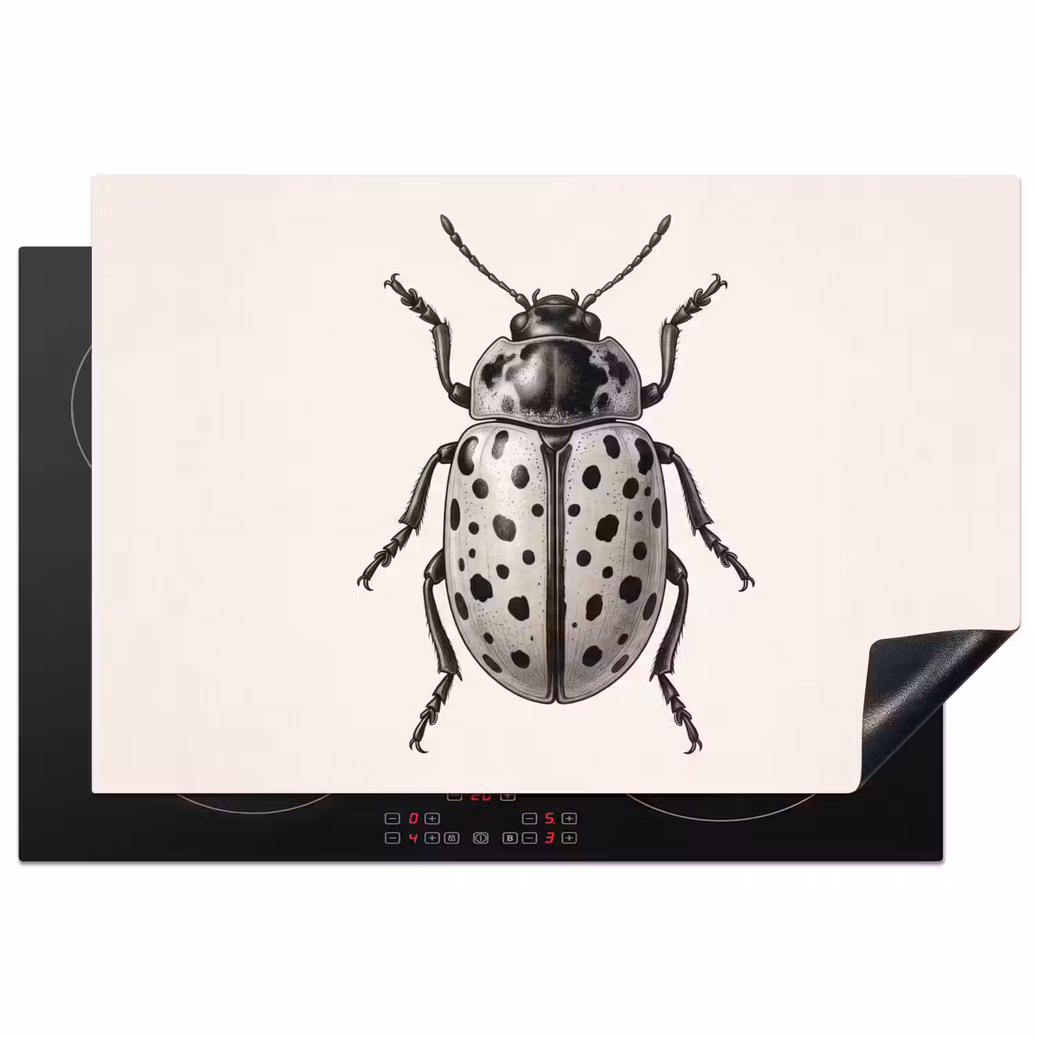 Kever - Insect - Vintage Inductie beschermer vinyl 3mm klein -3d