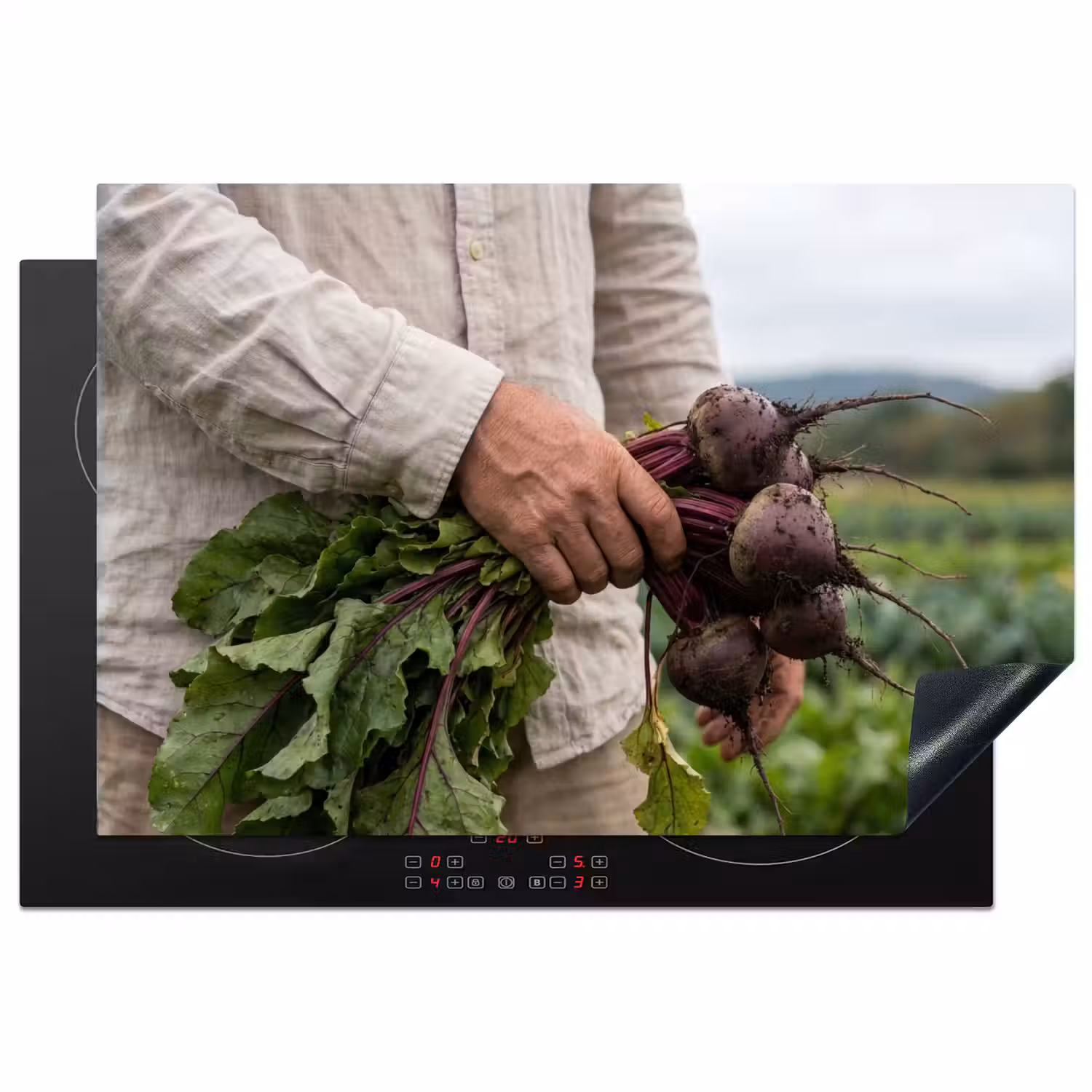 Bieten - Vers - Moestuin Inductie beschermer vinyl 3mm klein -3d