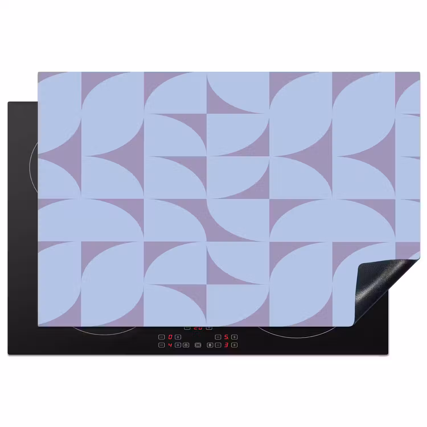 Blokken - Blauw - Paars - Patroon Inductie beschermer vinyl 3mm klein 276 -3d