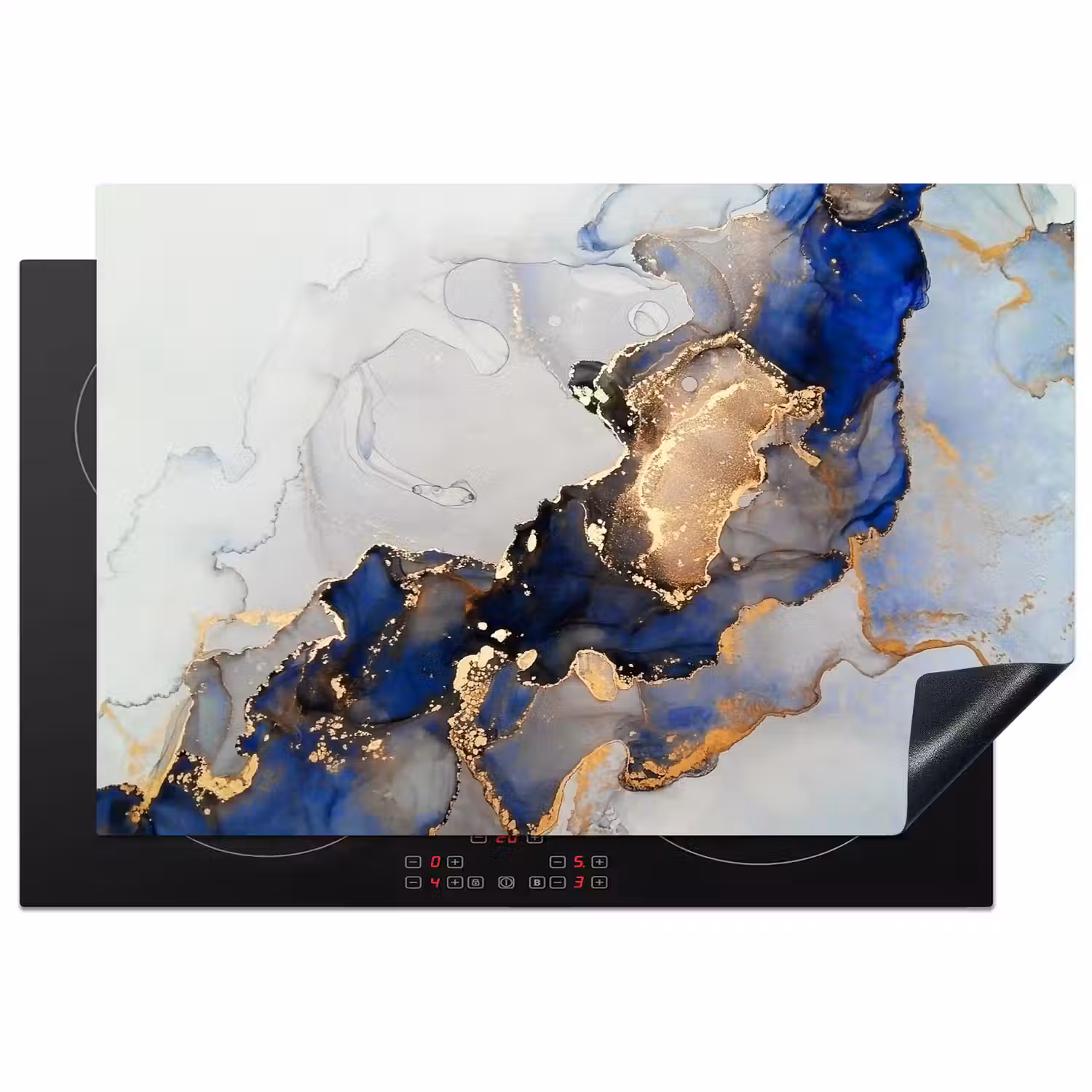 Blauwe Dromen en Gouden Aders Inductie beschermer vinyl 3mm klein -3d