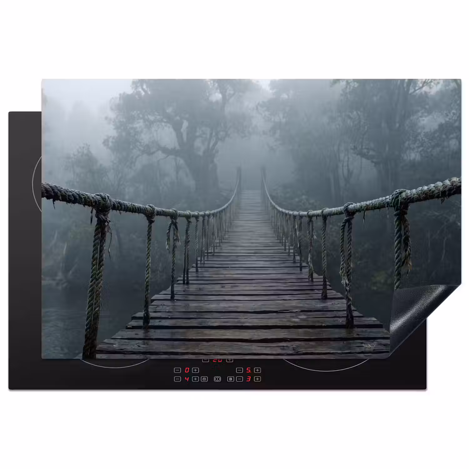 Brug - Jungle - Mist - Natuur Inductie beschermer vinyl 3mm klein -3d