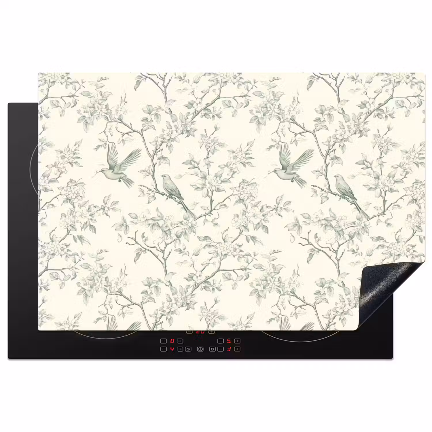Klassiek - Vogels - Groen Inductie beschermer vinyl 3mm klein 276 -3d