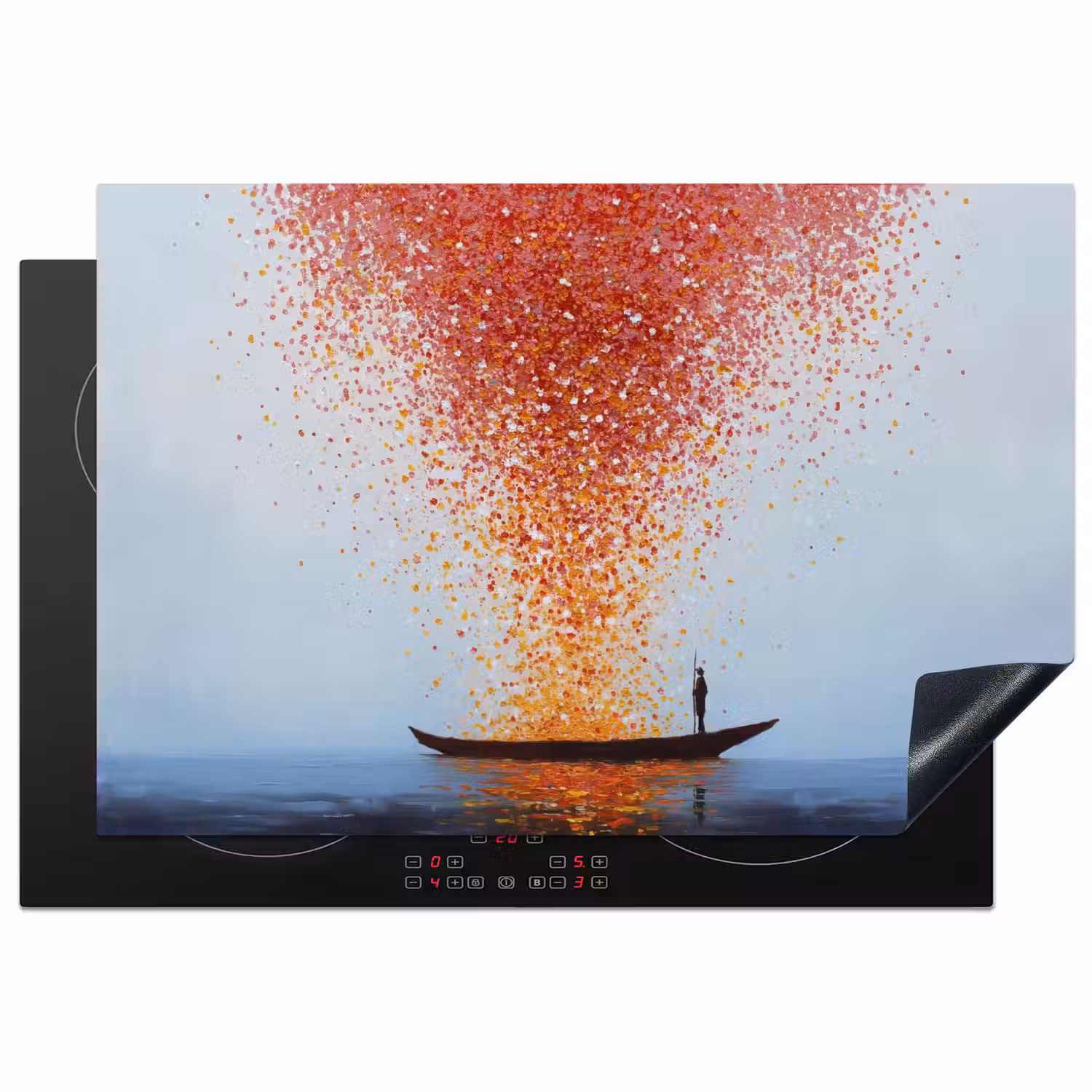 Wolk - Confetti - Boot - Wateroppervlakte Inductie beschermer vinyl 3mm klein -3d