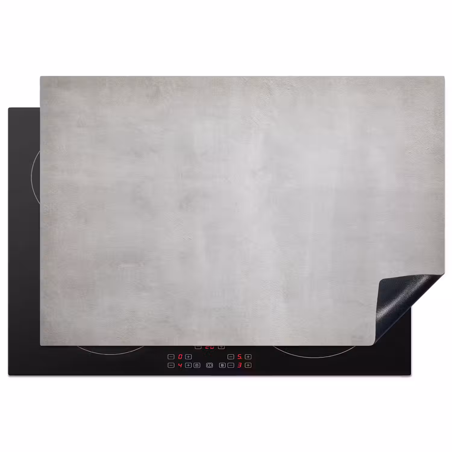 Beton - Grijs - Cement - Industrieel - Structuur Inductie beschermer vinyl 3mm klein -3d
