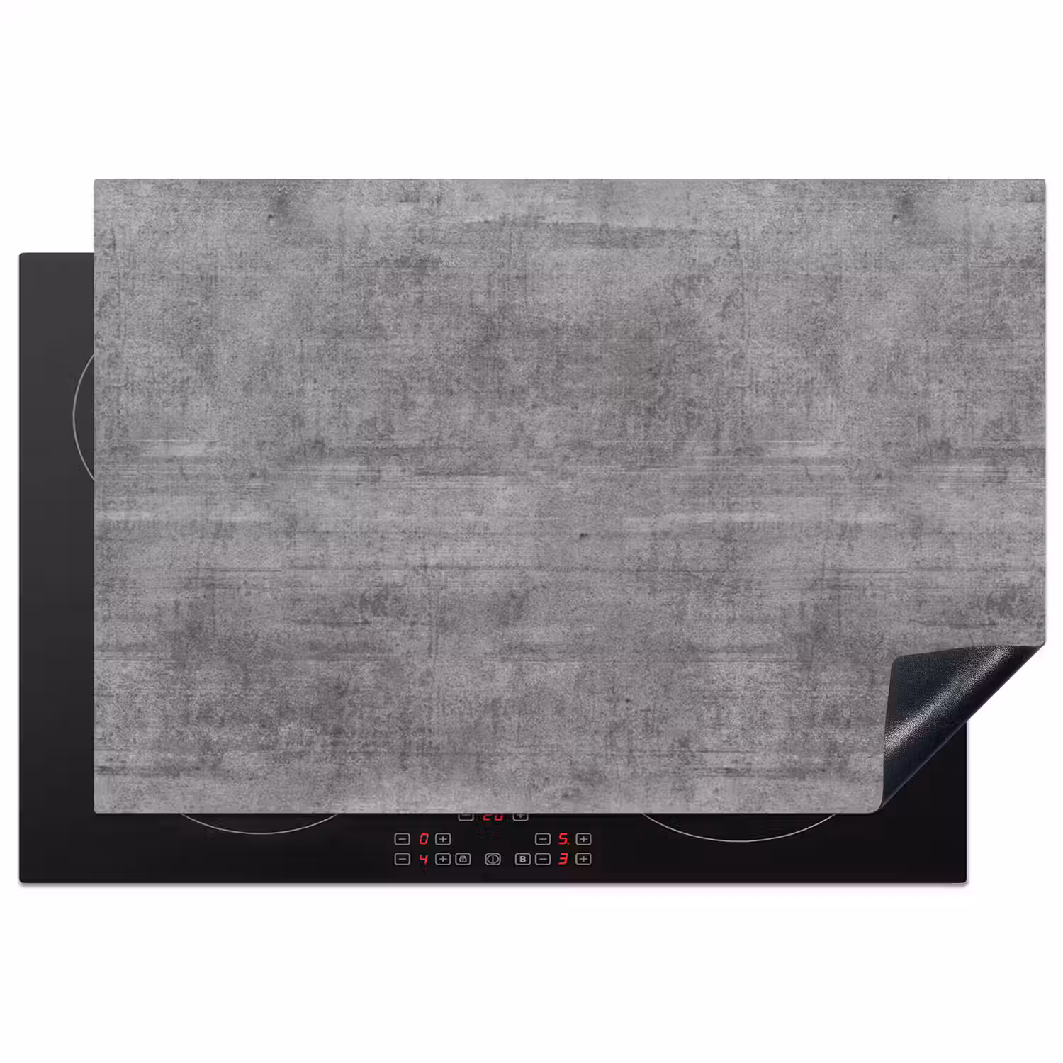 Beton - Patroon - Antiek Inductie beschermer vinyl 3mm klein 276 -3d