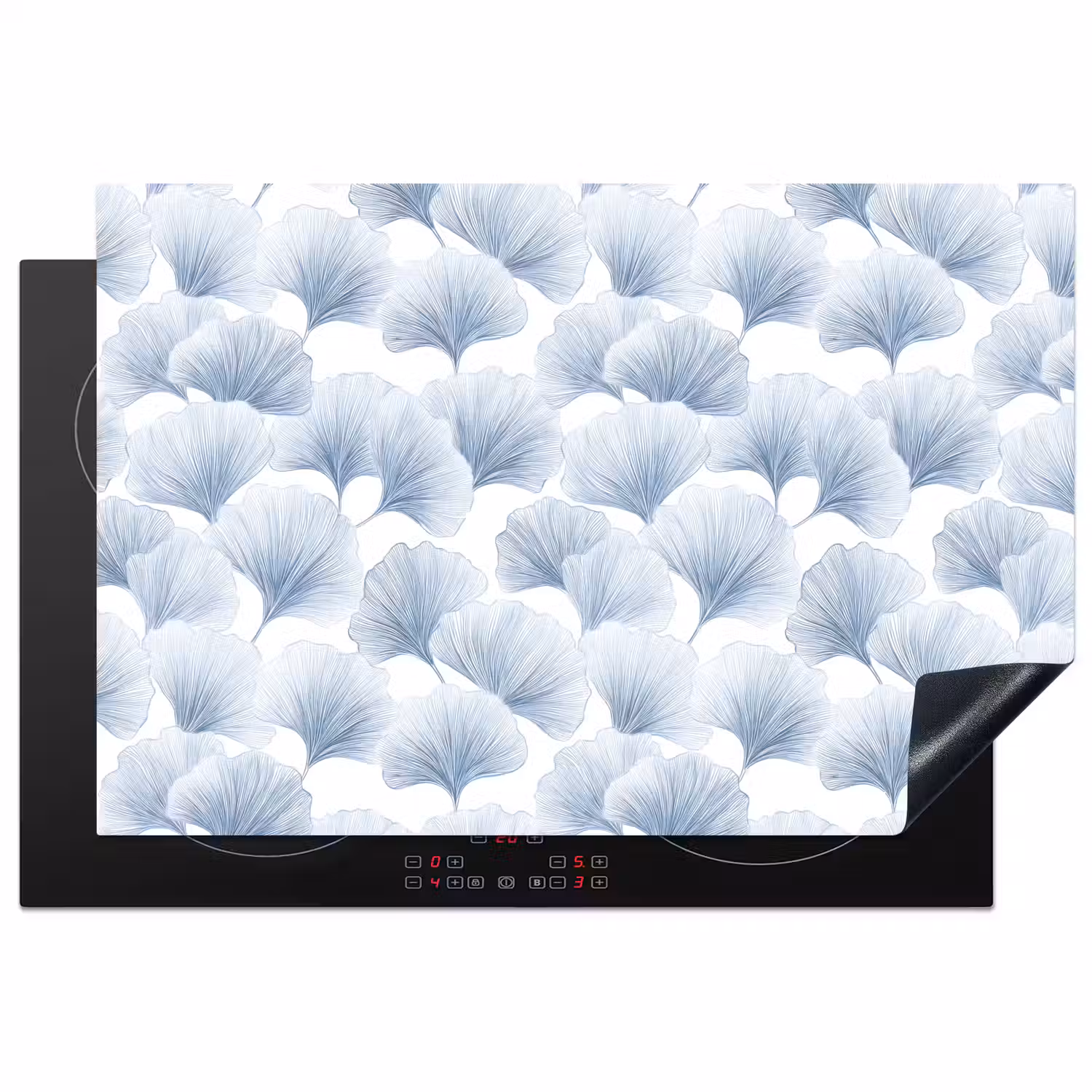 Waaier - Modern - Blauw Inductie beschermer vinyl 3mm klein 276 -3d