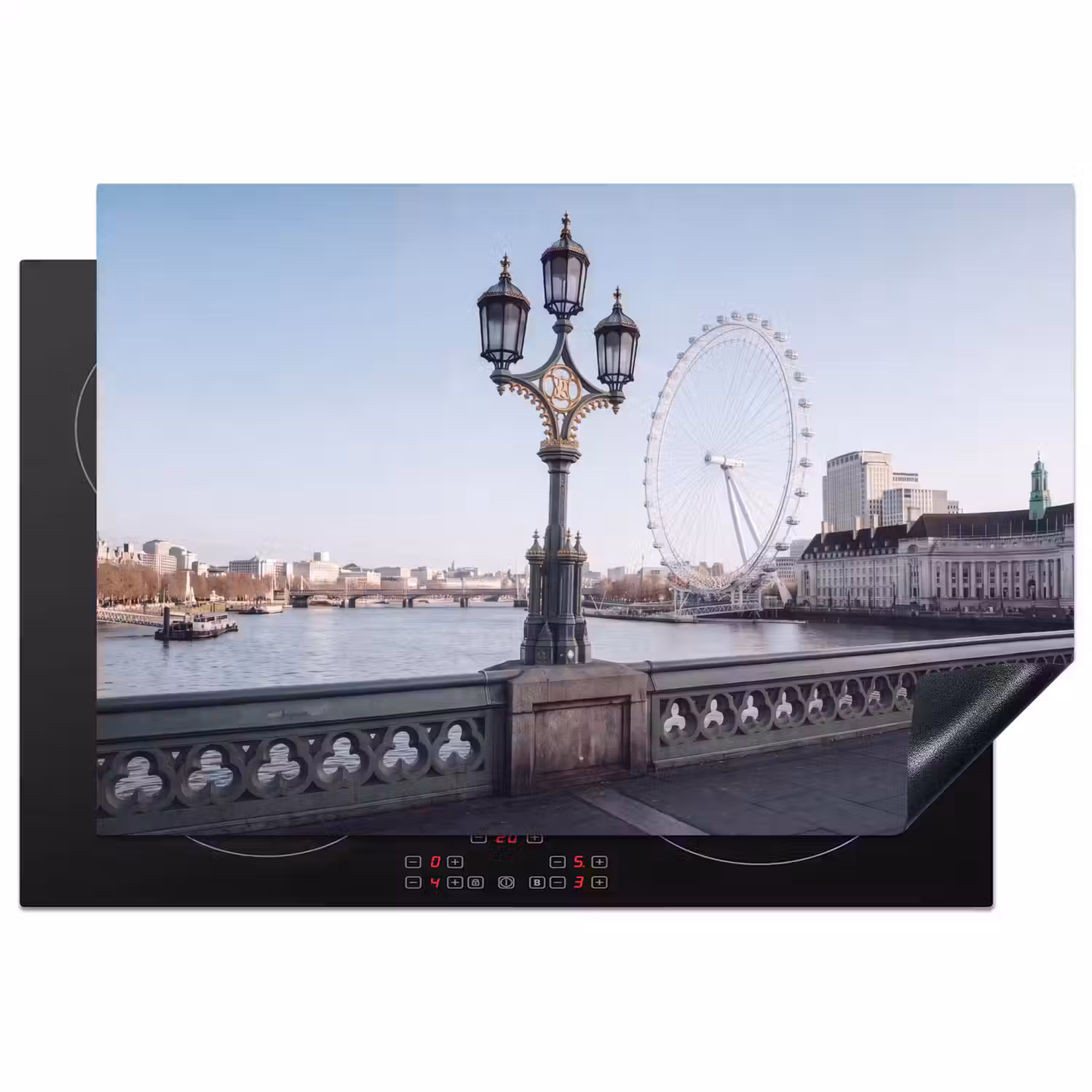 Reuzenrad - Londen - Stad - Architectuur - Brug Inductie beschermer vinyl 3mm klein -3d