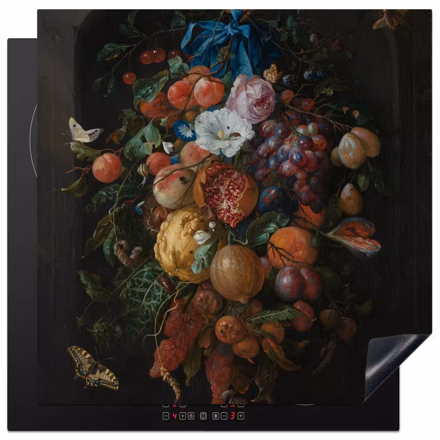 Festoen van vruchten en bloemen - Schilderij van Jan Davidsz. de Heem Inductie beschermer vinyl 3mm middel -3d