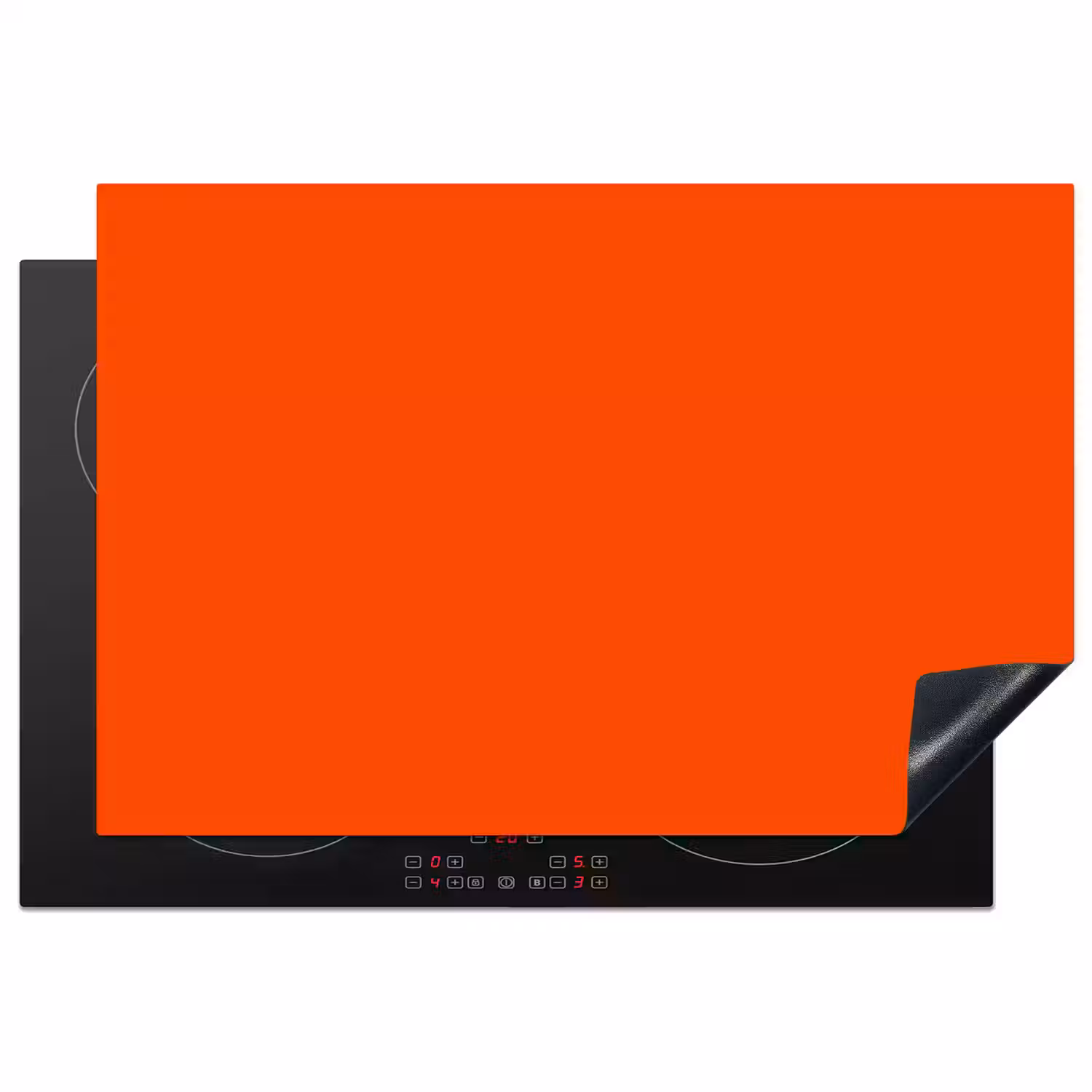 Fiery - Tangerine - Oranje Inductie beschermer vinyl 3mm klein 276 -3d